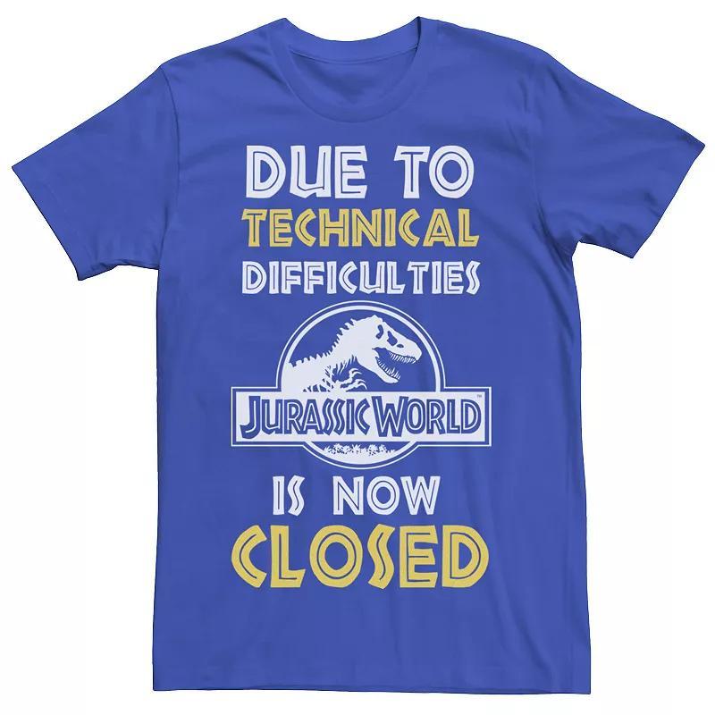 Men's Jurassic World Technical Difficulties Sign Graphic Tee, Size: Small, Grey Heather Product Image