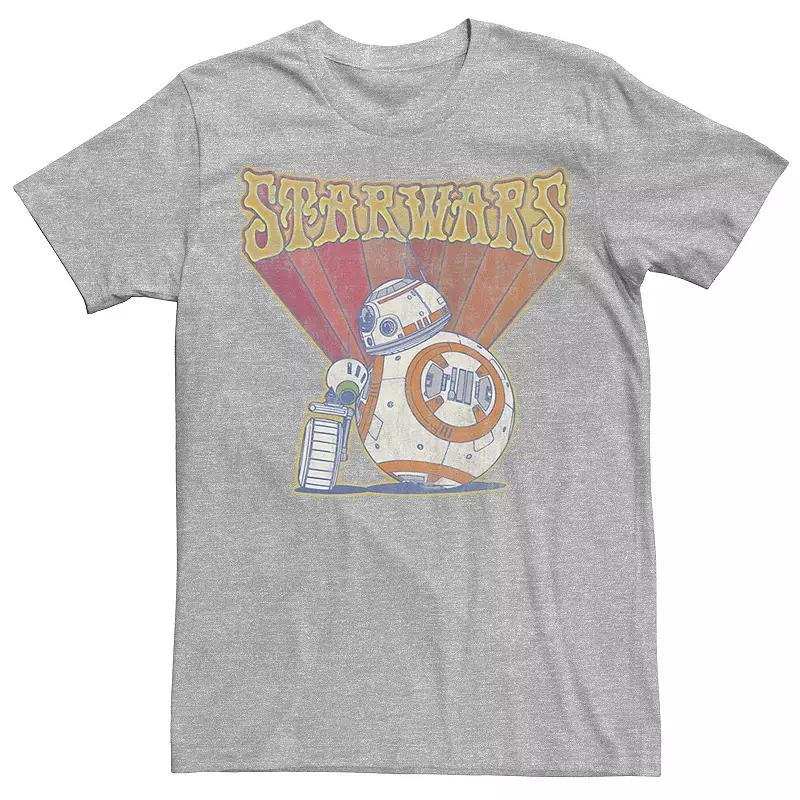 Men's Star Wars The Rise of Skywalker Groovy Droid Duo Tee, Size: Large, Athletic Grey Product Image