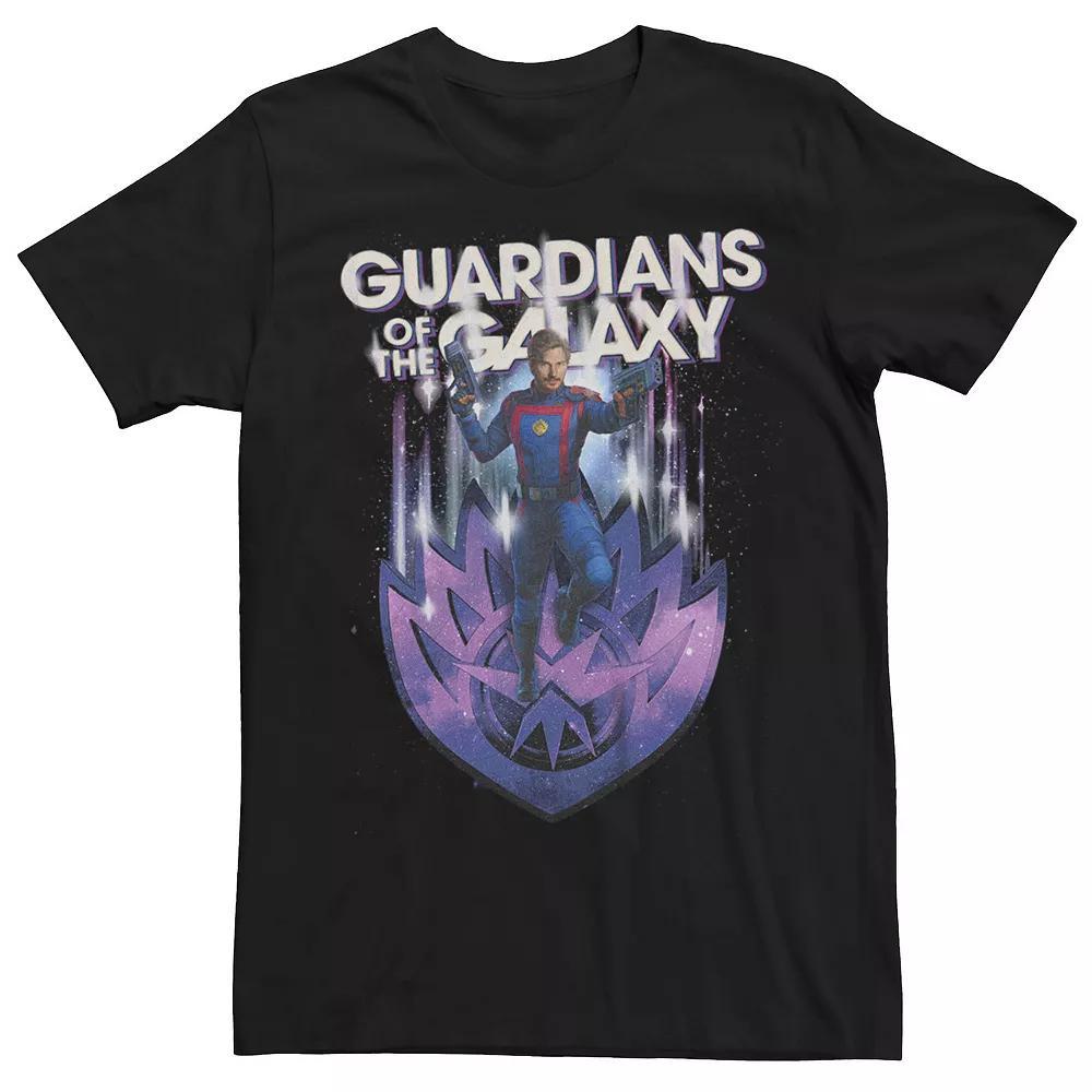 Men's Marvel Guardians Of The Galaxy Star-Lord Poster Graphic Tee, Size: Medium, Black Product Image