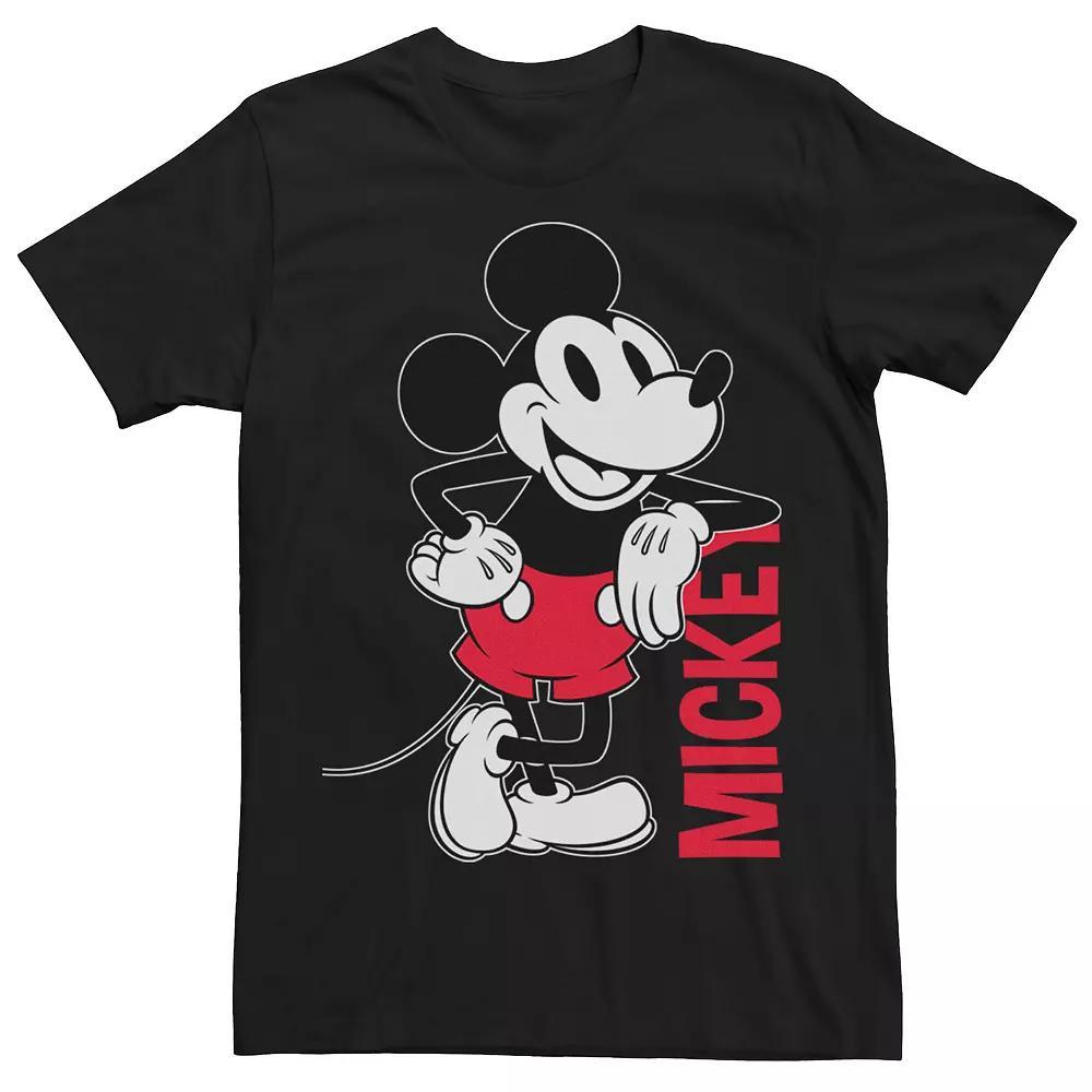 Disney's Mickey Mouse Men's Vintage Mickey Outline Tee, Size: Large, Black Product Image