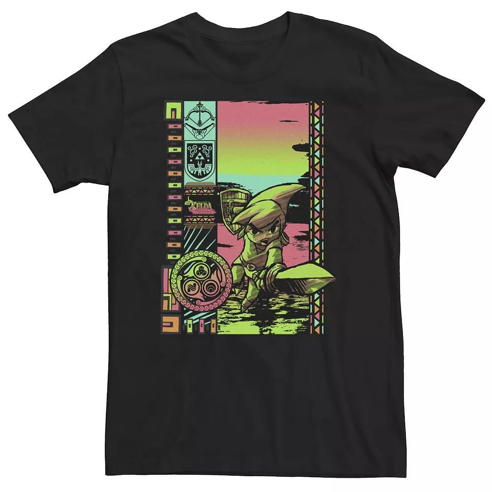 Big & Tall Nintendo Hang Ten Tee, Men's, Size: 4XL, Black Product Image