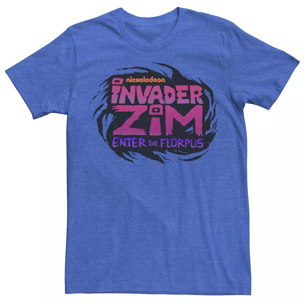 Mens Nickelodeon Invader Zim Enter Florpus Logo Graphic Tee Royal Grey Product Image