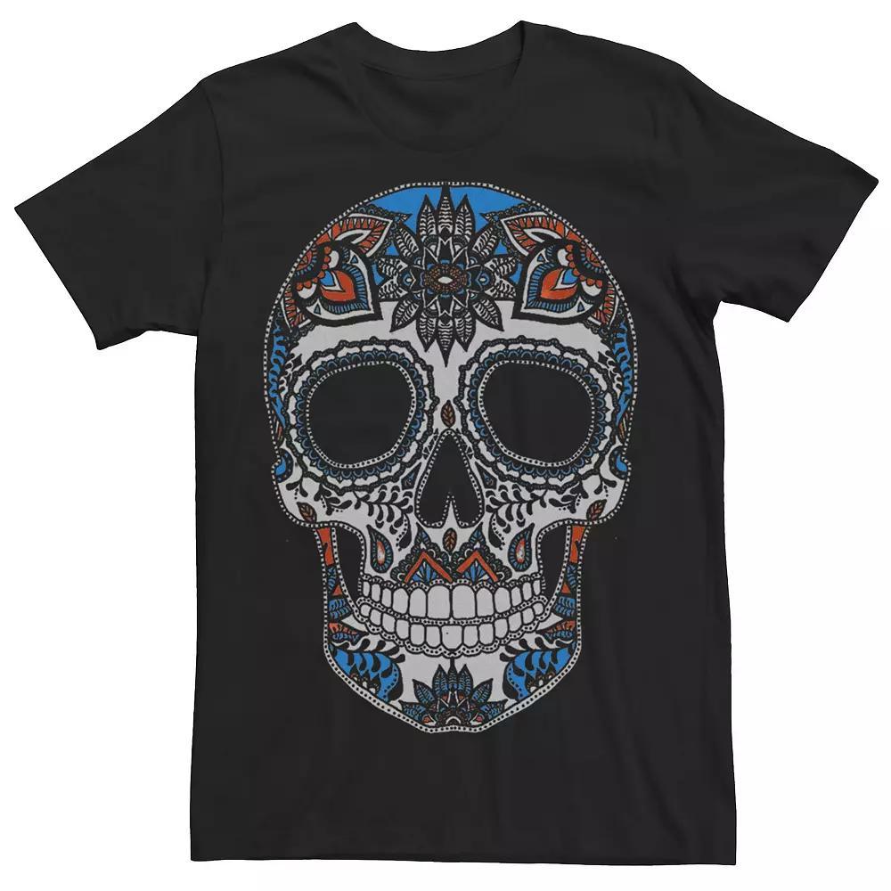 Big & Tall Skull Henna Pattern Tee, Men's, Size: 3XL, Black Product Image