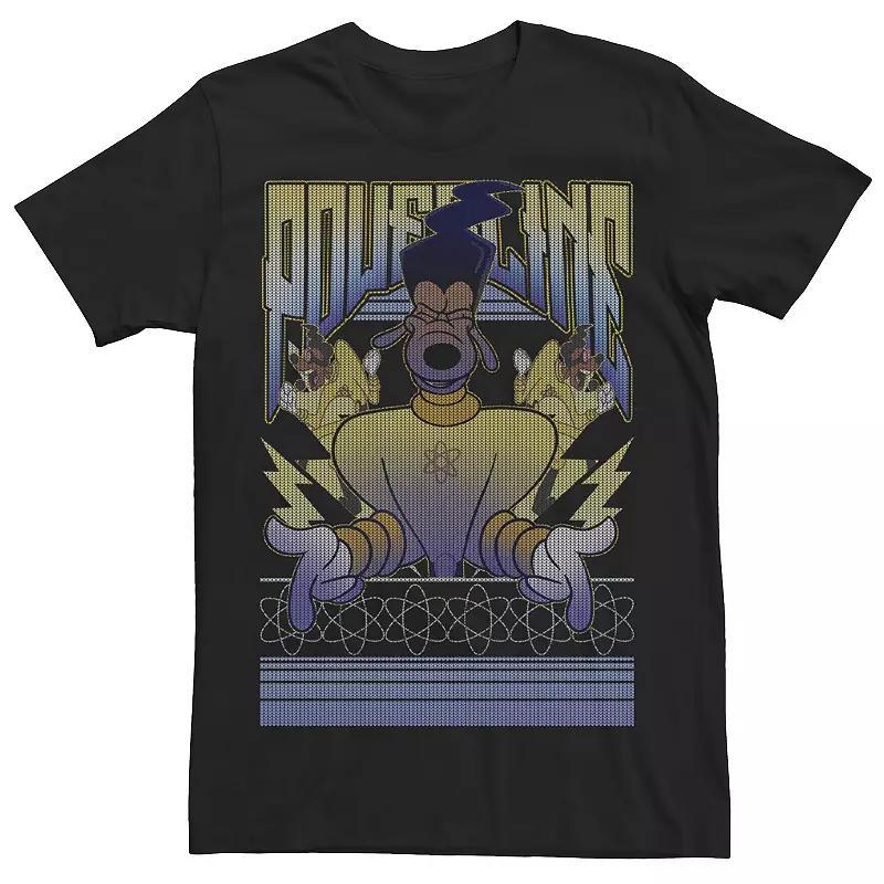 Big & Tall Disney Christmas A Goofy Movie Powerline Ugly Sweater Tee, Men's, Size: LT, Black Product Image