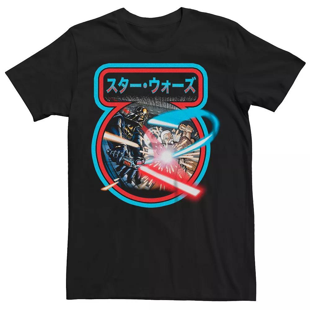 Men's Star Wars Manga Fight Lockup Tee, Size: XXL, Black Product Image