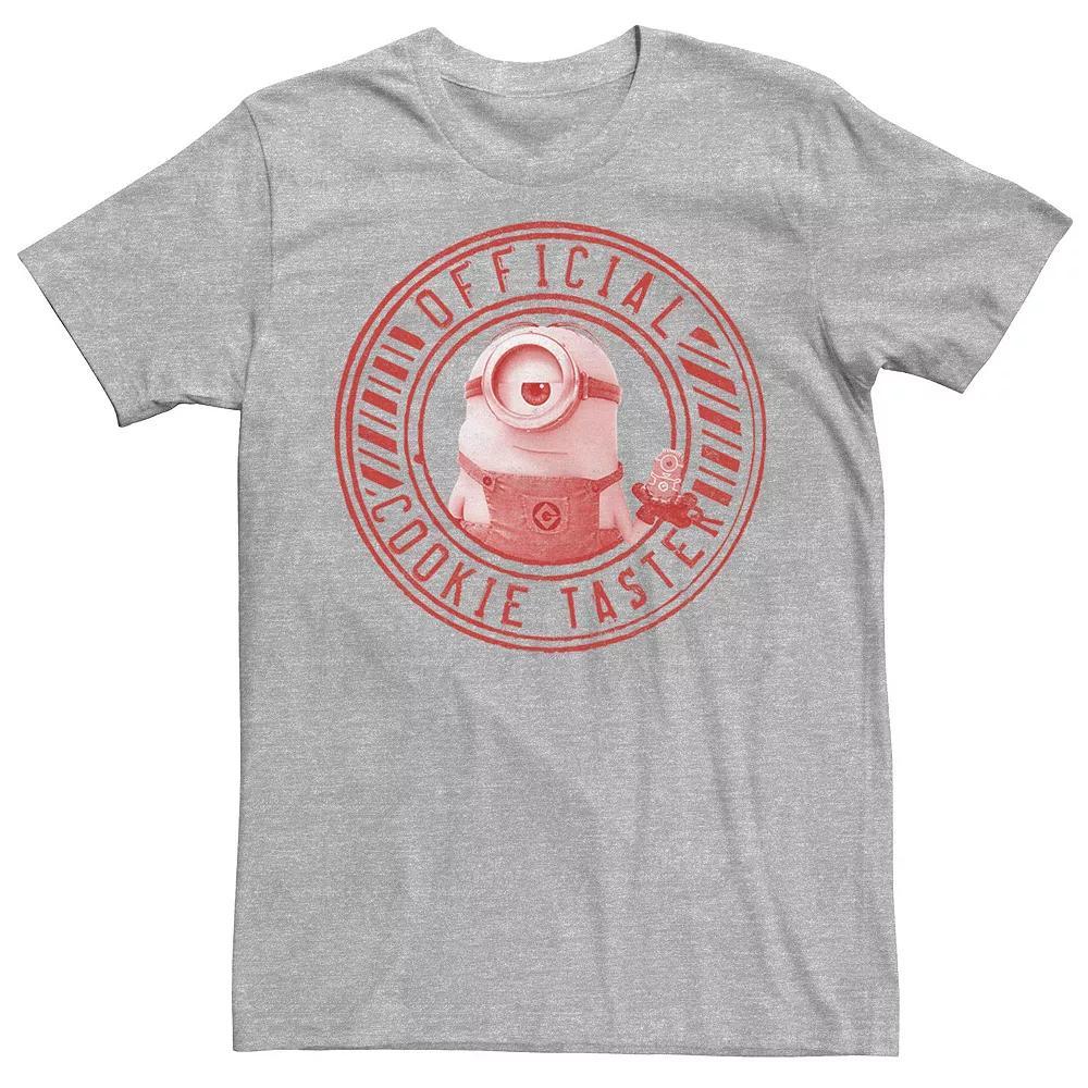 Men's Despicable Me Minions Cookie Taster Christmas Tee, Size: Small, Athletic Grey Product Image