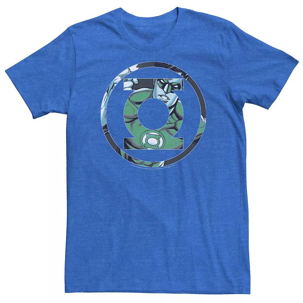Men's DC Comics Justice League Green Lantern Face Logo Tee, Size: Large, Kelly Grey Product Image