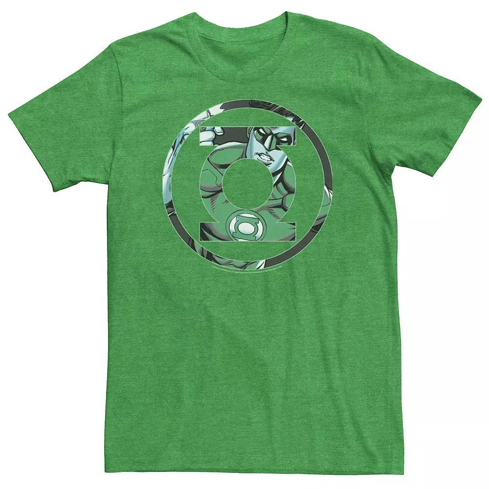 Men's DC Comics Justice League Green Lantern Face Logo Tee, Size: Large, Kelly Grey Product Image