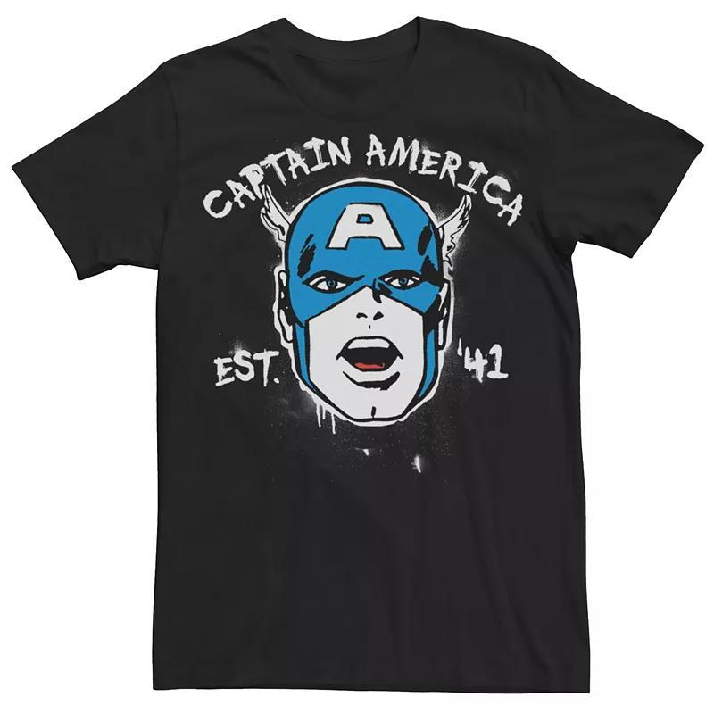 Men's Captain America 1942 Tee, Size: Large, Black Product Image