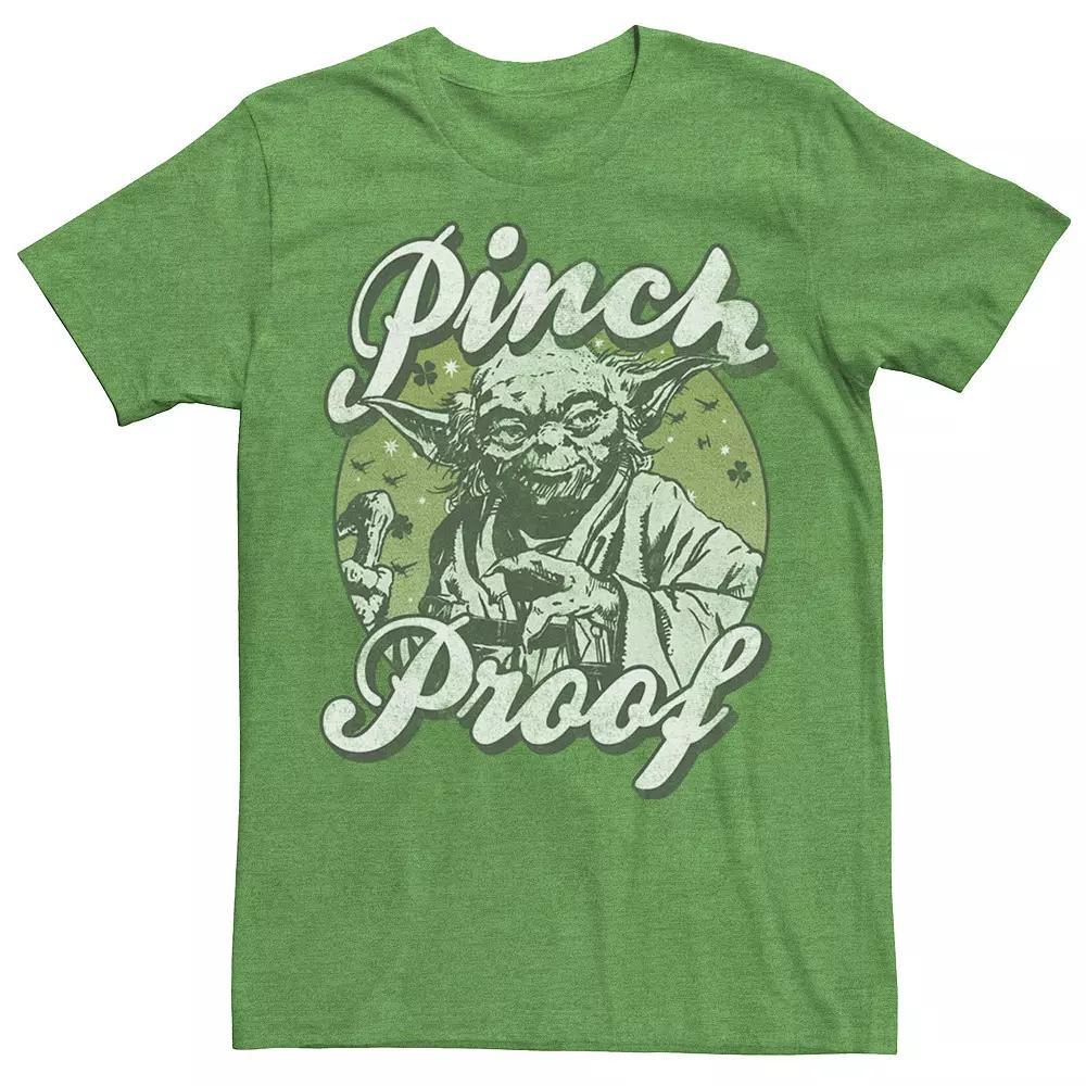 Men's Star Wars Yoda Pinch Proof St. Patrick's Tee, Size: Large, Kelly Grey Product Image