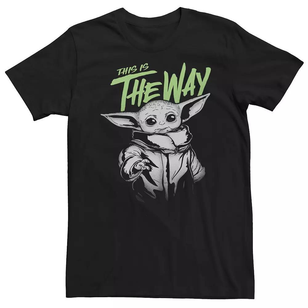Big & Tall Star Wars The Mandalorian Grogu The Way Tee, Men's, Size: 3XL, Black Product Image