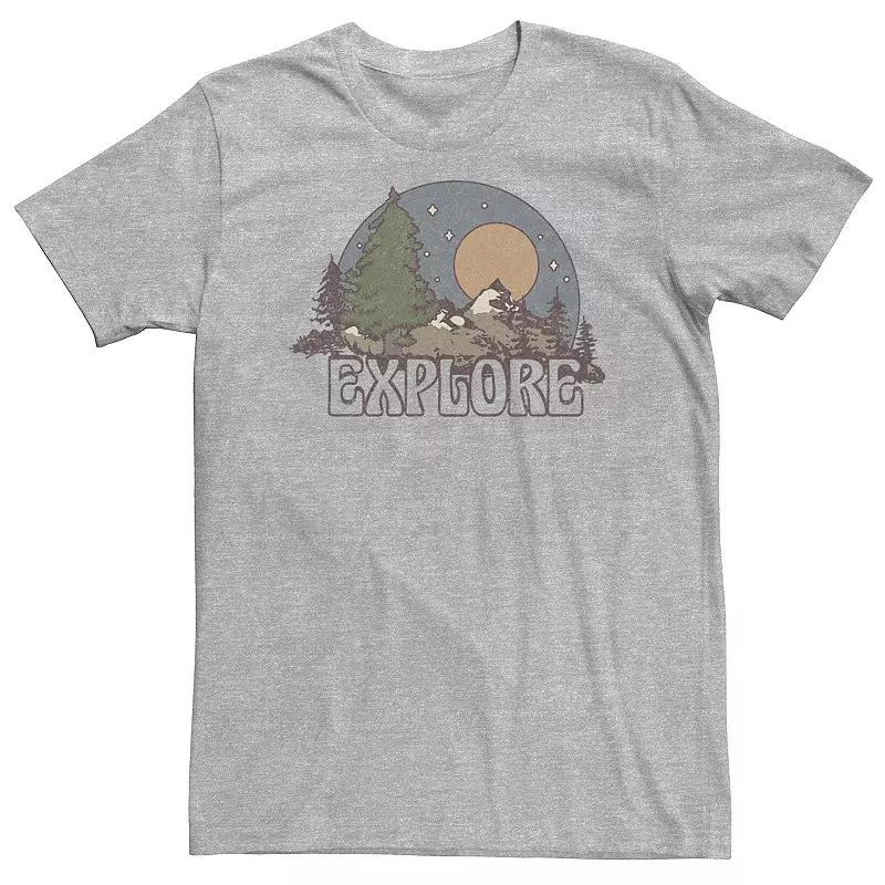 Big & Tall Trendy Explore Outdoors Graphic Tee, Men's, Size: 3XL Tall, Athletic Grey Product Image