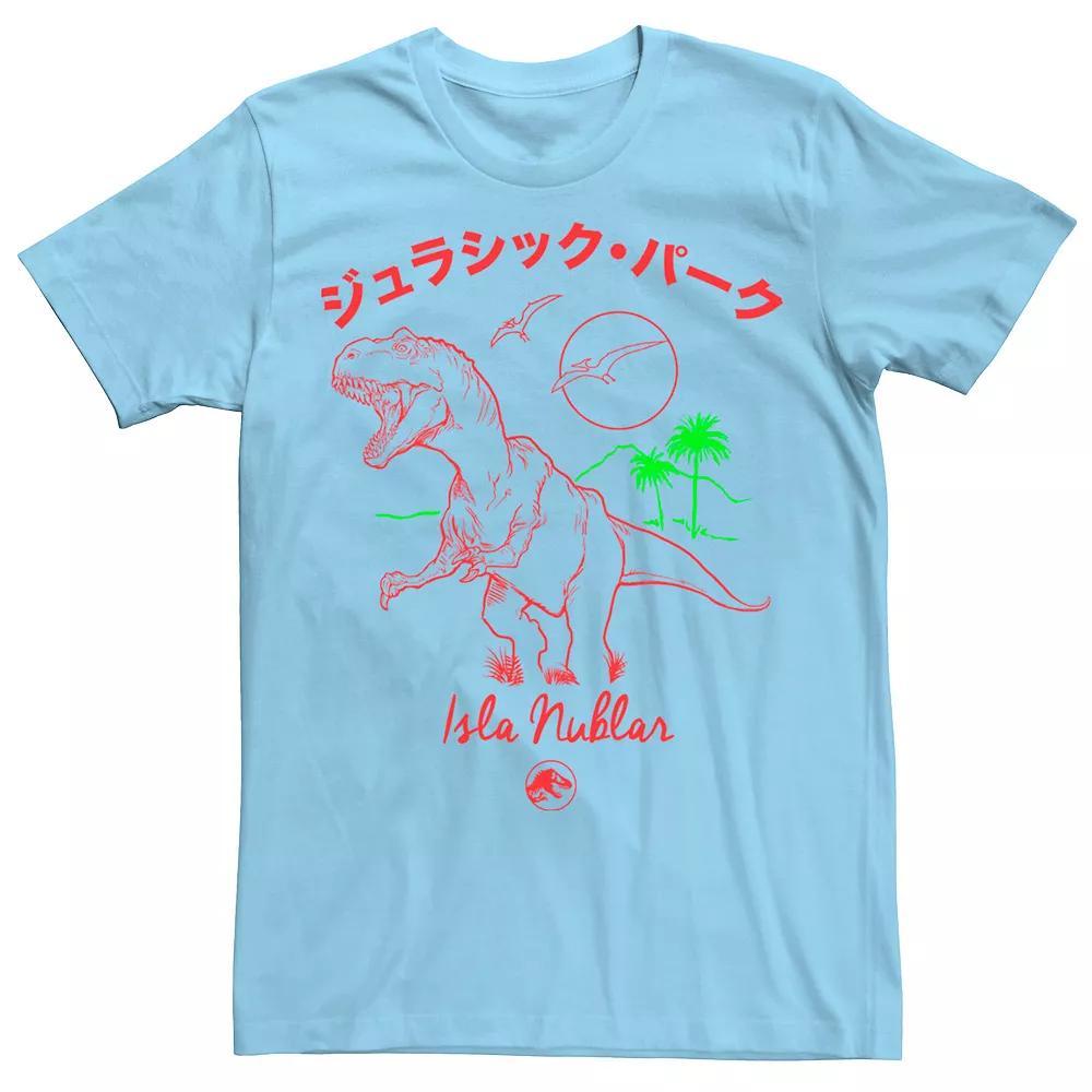 Men's Jurassic Park Isla Nublar Kanji Tee, Size: 3XL, Light Blue Product Image