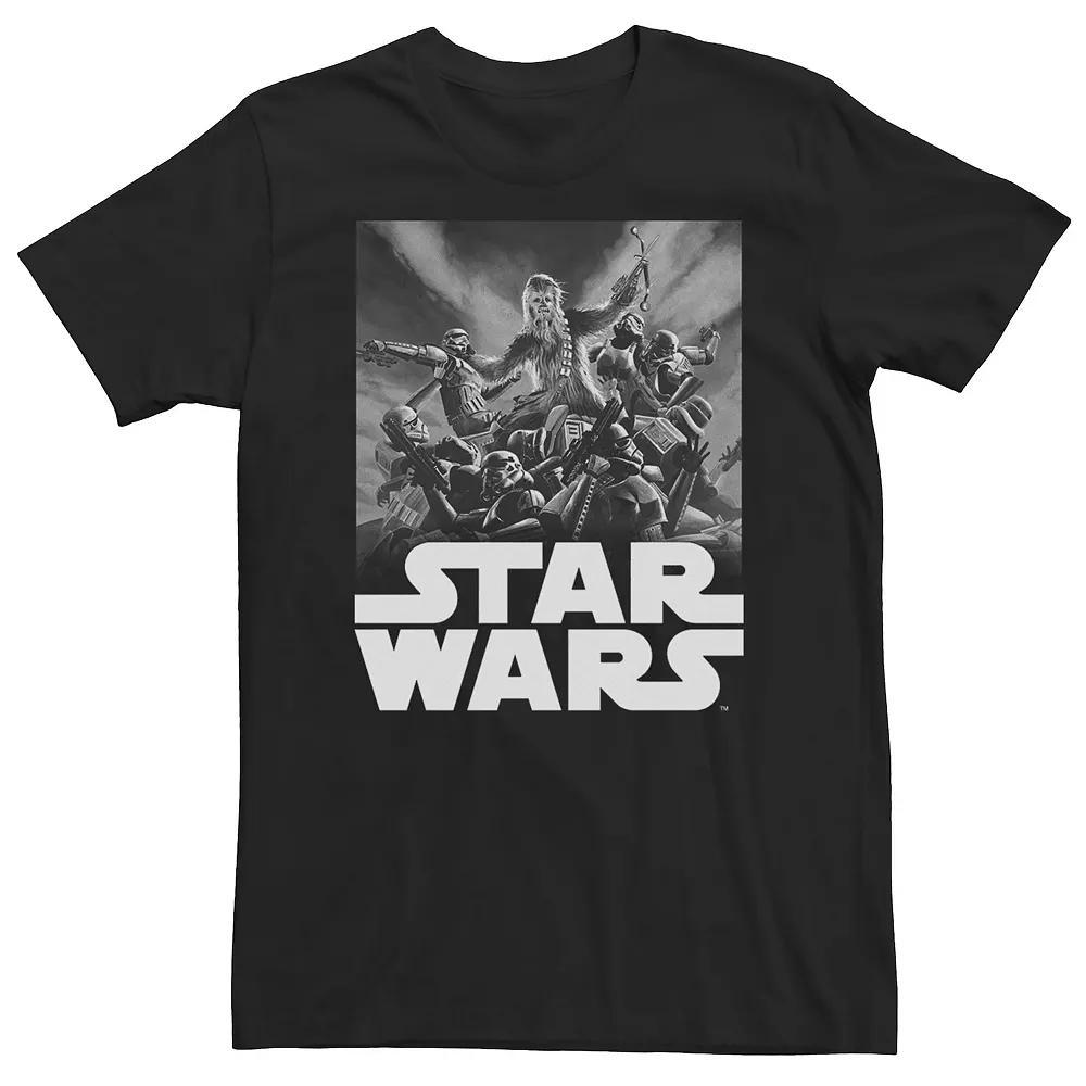 Big & Tall Star Wars Black And White Chewbacca Poster Tee, Men's, Size: 4XLT Product Image