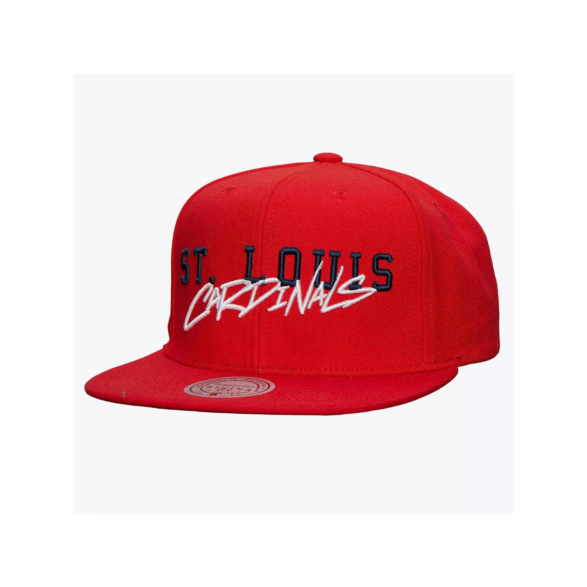Men's Mitchell & Ness Red St. Louis Cardinals Team Tagged Snapback Hat Product Image