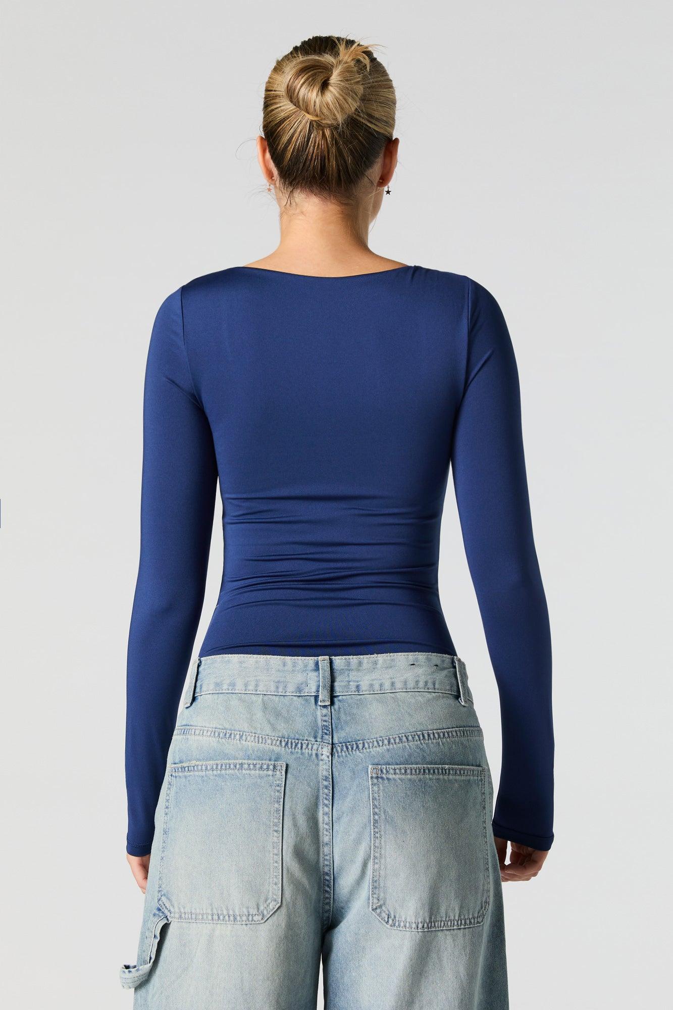 Scoop Neck Long Sleeve Bodysuit Female Product Image