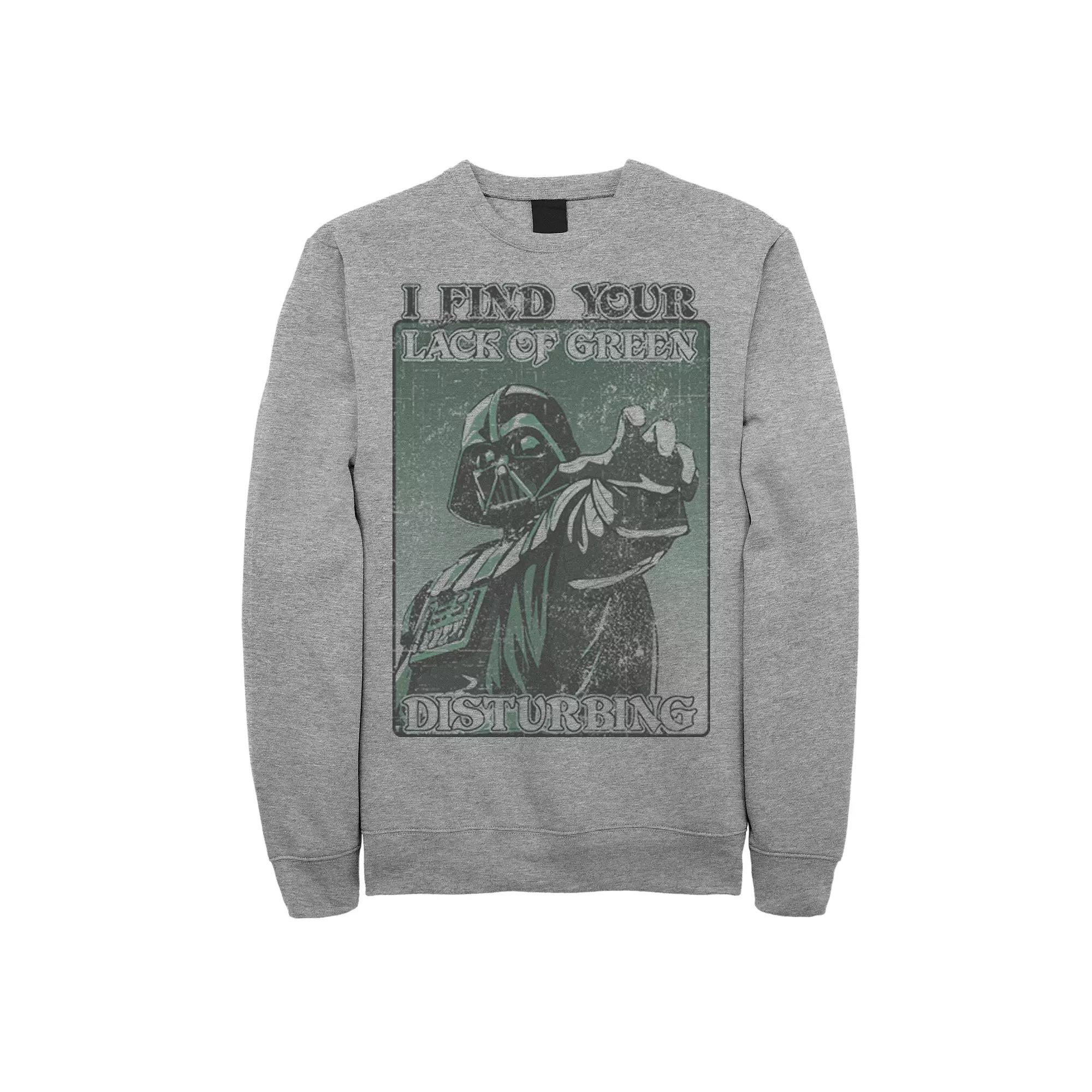 Men's Star Wars Darth Vader "Lack Of Green" Sweatshirt, Size: XXL, Athletic Grey Product Image