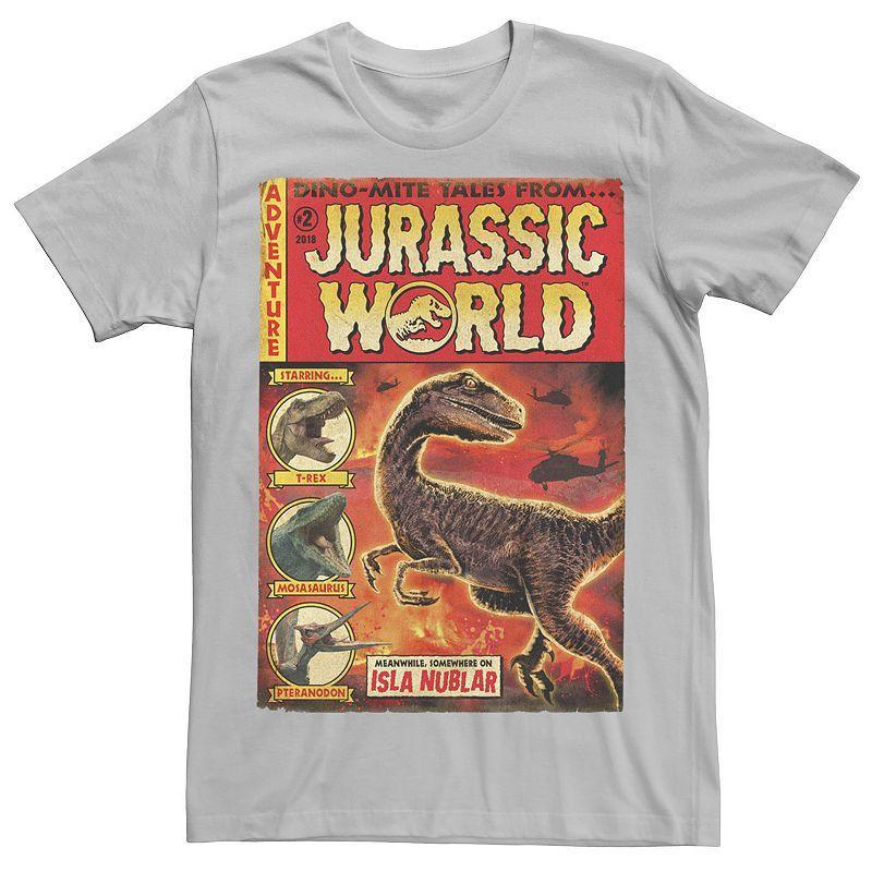 Mens Jurassic World Two Dino-Mite Tales Vintage Tee Royal Grey Product Image