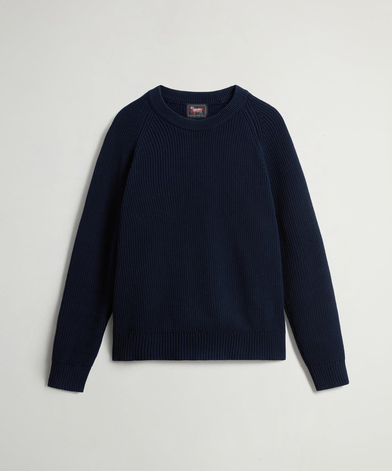 Todd Snyder x Woolrich Cotton Crewneck in Navy Product Image
