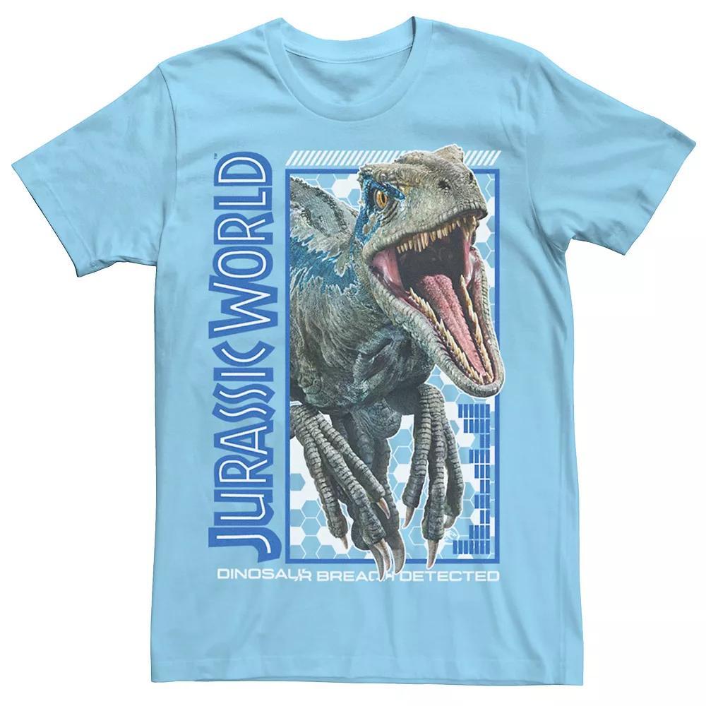 Men's Jurassic World 2 Breach Detected Tee, Size: Small, Light Blue Product Image