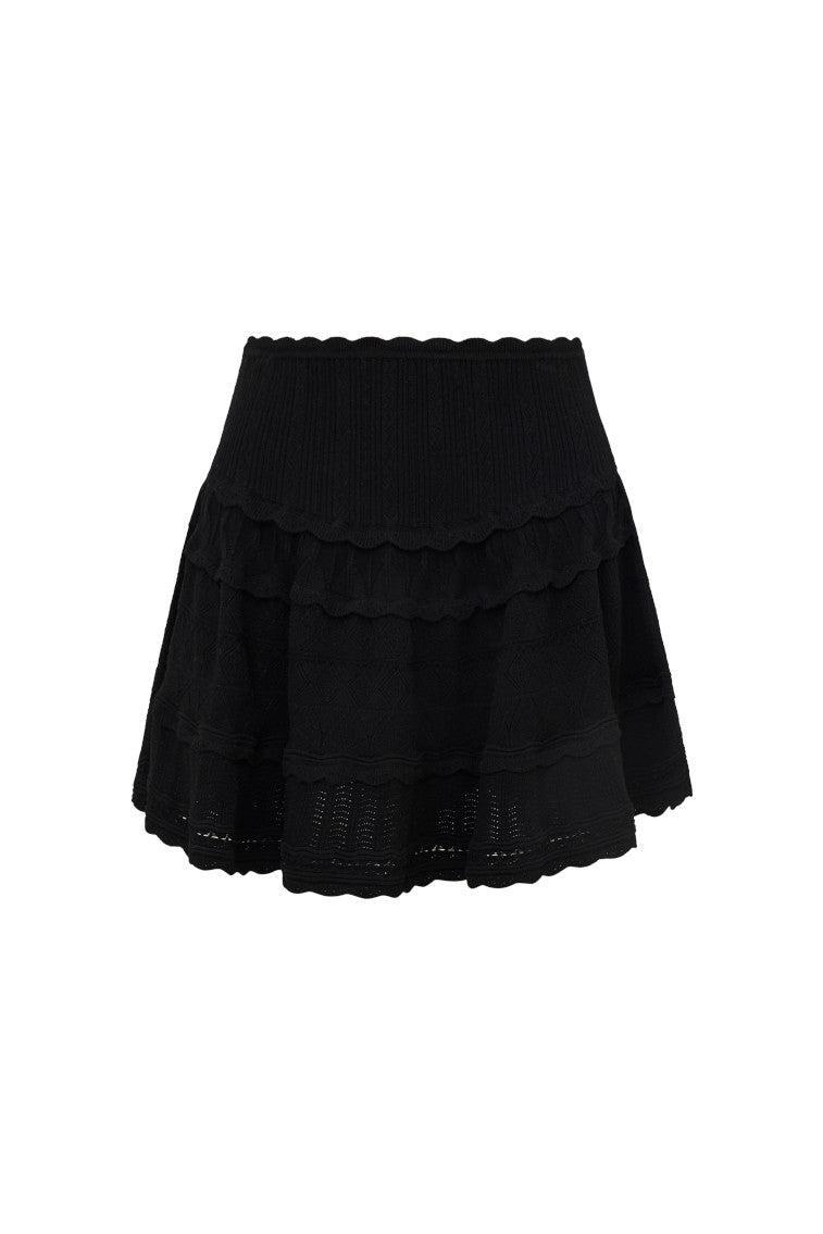 Colella Pointelle Knit Mini Skirt Product Image