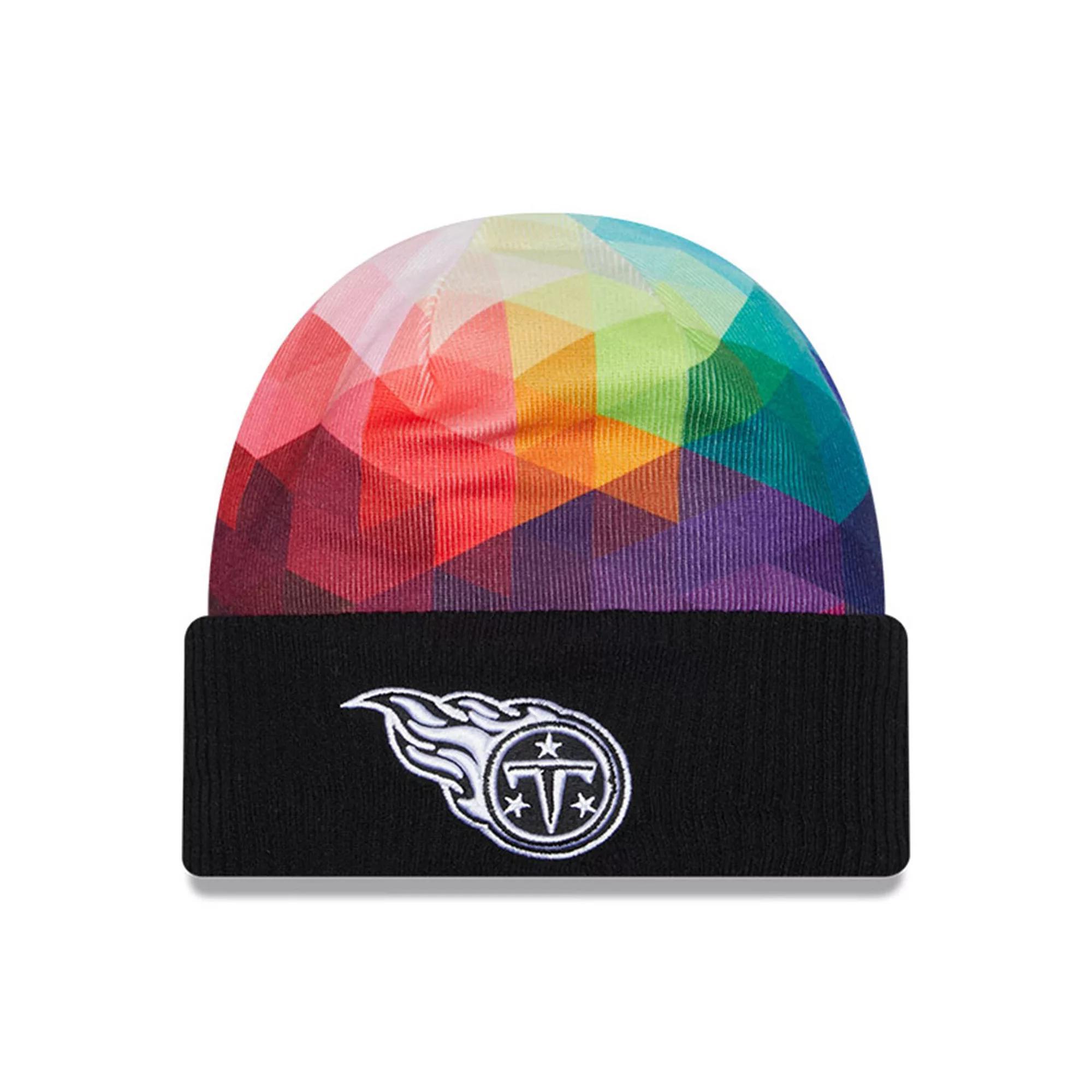 Men's New Era  Black Tennessee Titans 2023 NFL Crucial Catch Cuffed Knit Hat Product Image
