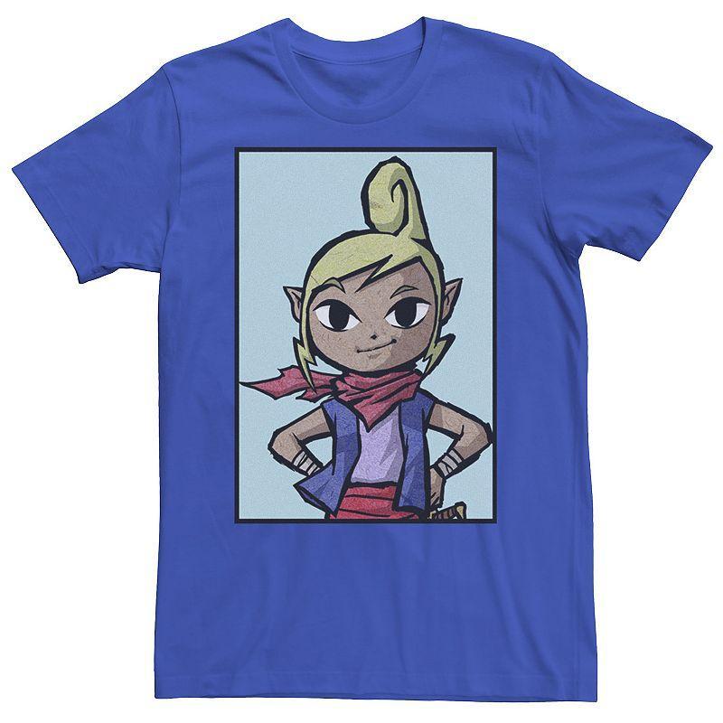 Men's Legend of Zelda Tetra Hands On Hips Blue Tee, Size: Small, Royal Product Image