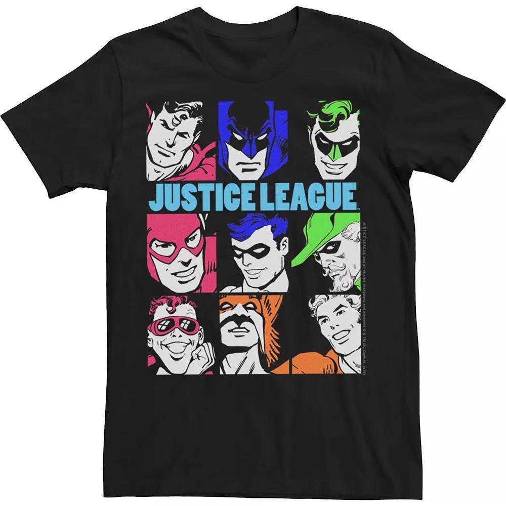 Men's Justice League Nine Neon Boxed Up Tee, Size: 3XL, Black Product Image