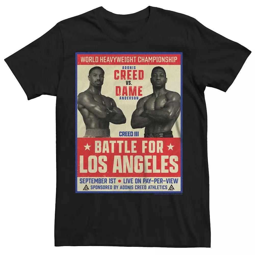 Men's Creed III Creed Vs Dame Fight Poster Graphic Tee, Size: XXL, Black Product Image