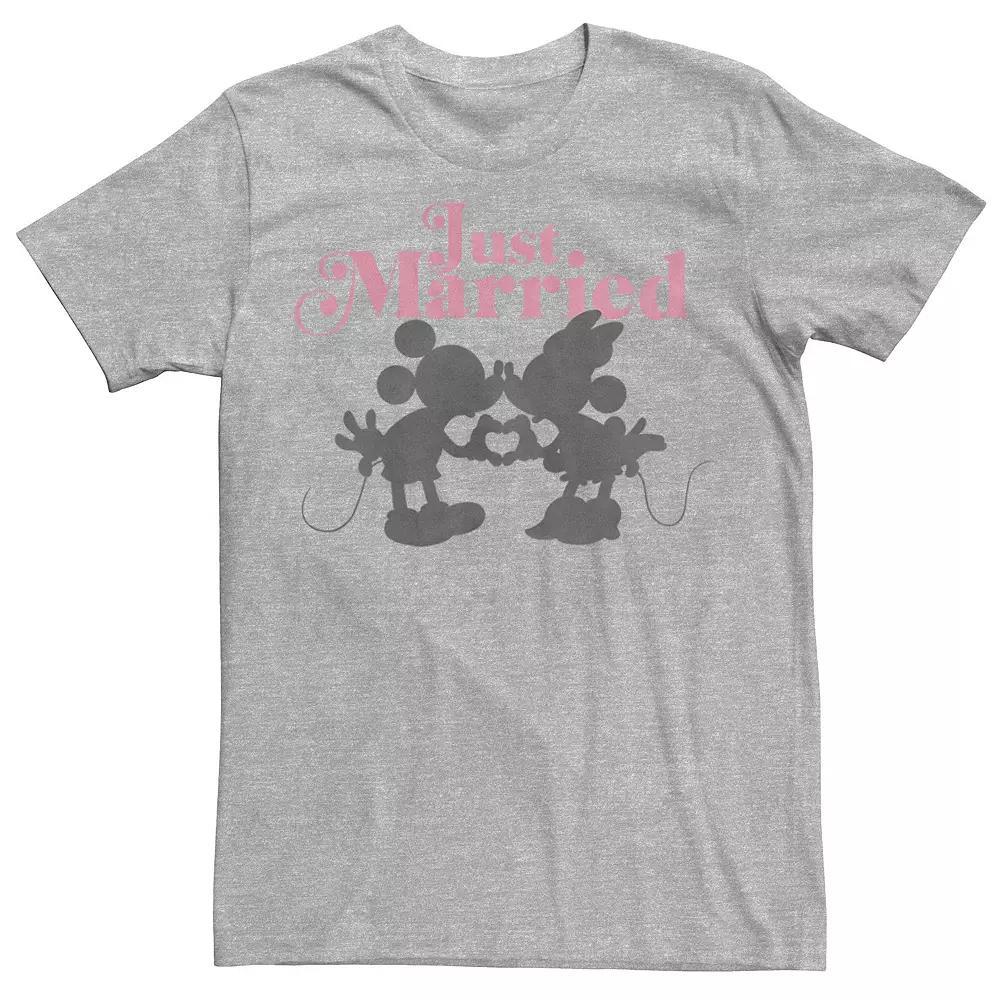 Disney's Mickey & Friends Mickey & Minnie Just Married Men's Tee, Size: XXL, Athletic Grey Product Image