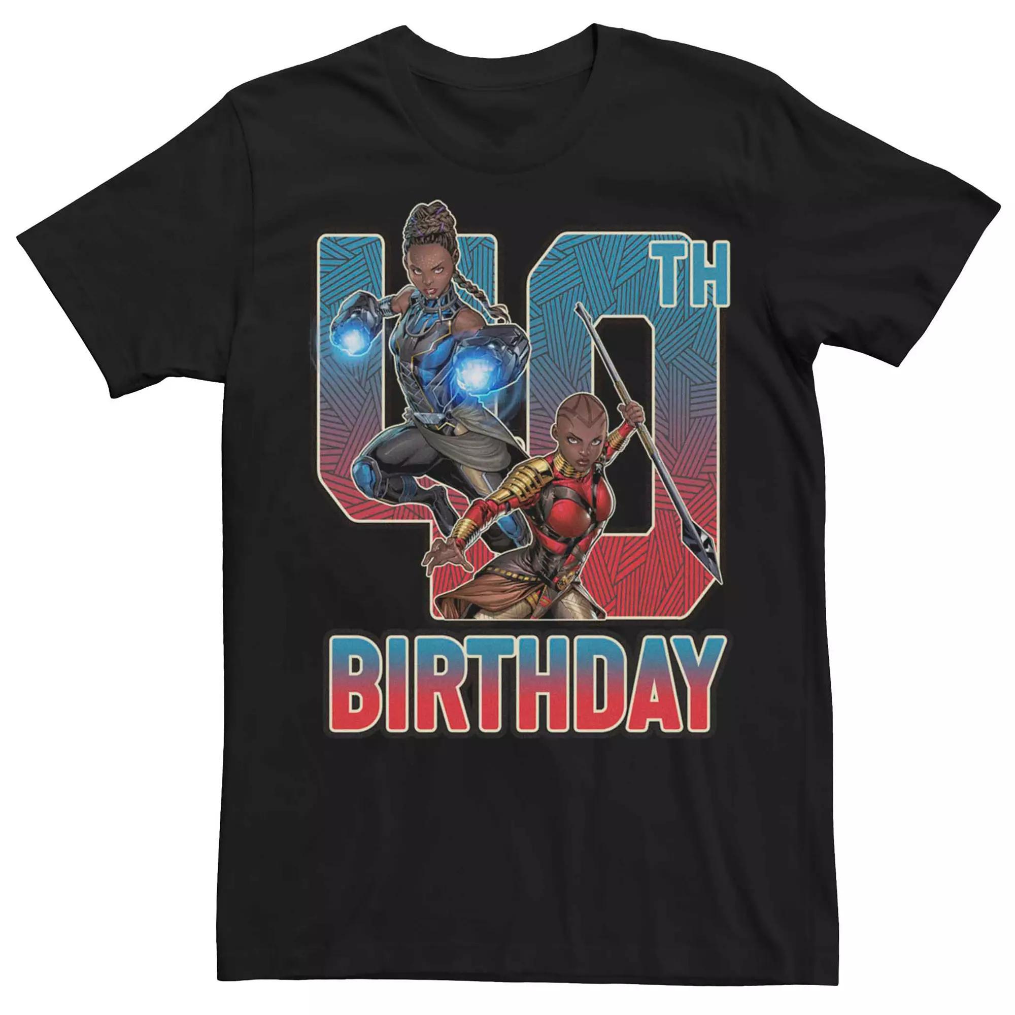 Men's Marvel Shuri Okoye 40th Birthday Tee, Size: Medium, Black Product Image