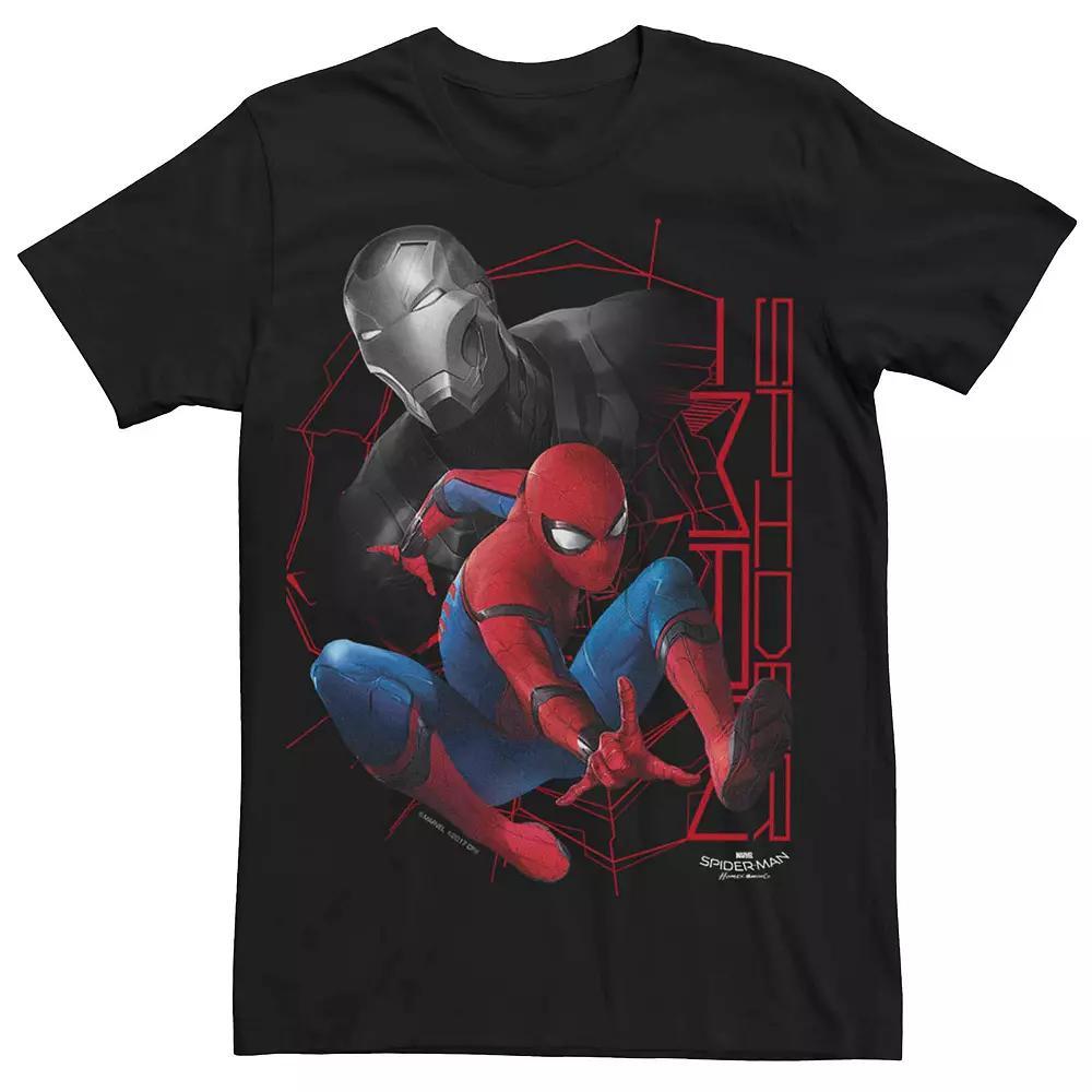 Men's Marvel's Spider-Man Iron Man Team Work Tee, Size: Medium, Black Product Image