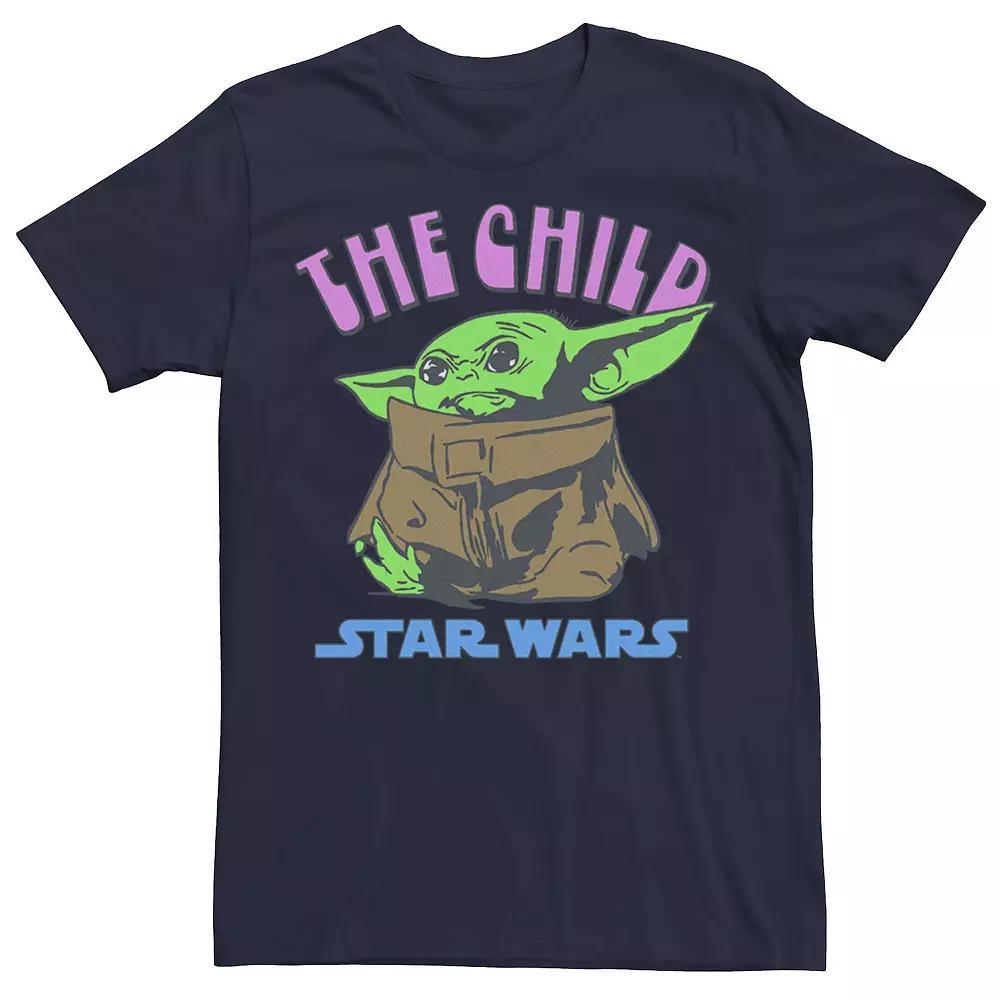 Men's Star Wars The Mandalorian The Child Red Text Portrait Tee, Size: Small, Athletic Grey Product Image