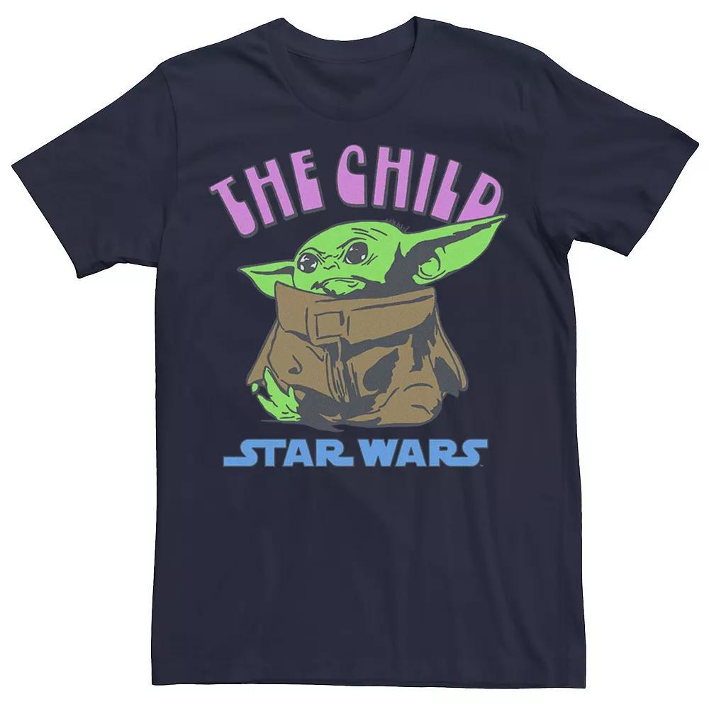 Men's Star Wars The Mandalorian The Child Red Text Portrait Tee, Size: Small, Athletic Grey Product Image