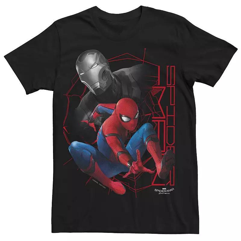 Men's Marvel's Spider-Man Iron Man Team Work Tee, Size: Medium, Black Product Image