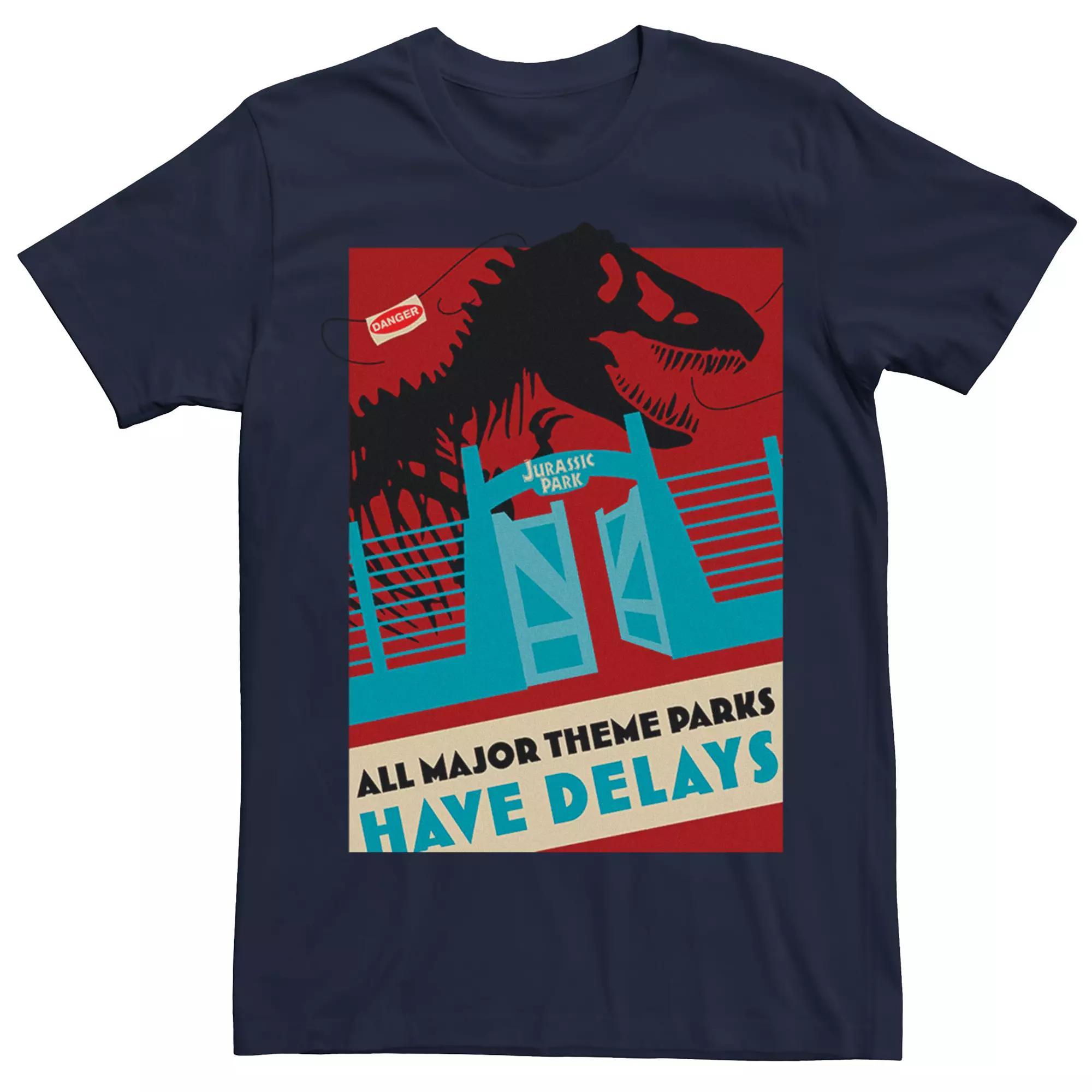 Men's Jurassic Park Delays Simple Gate Tee, Size: XS, Blue Product Image
