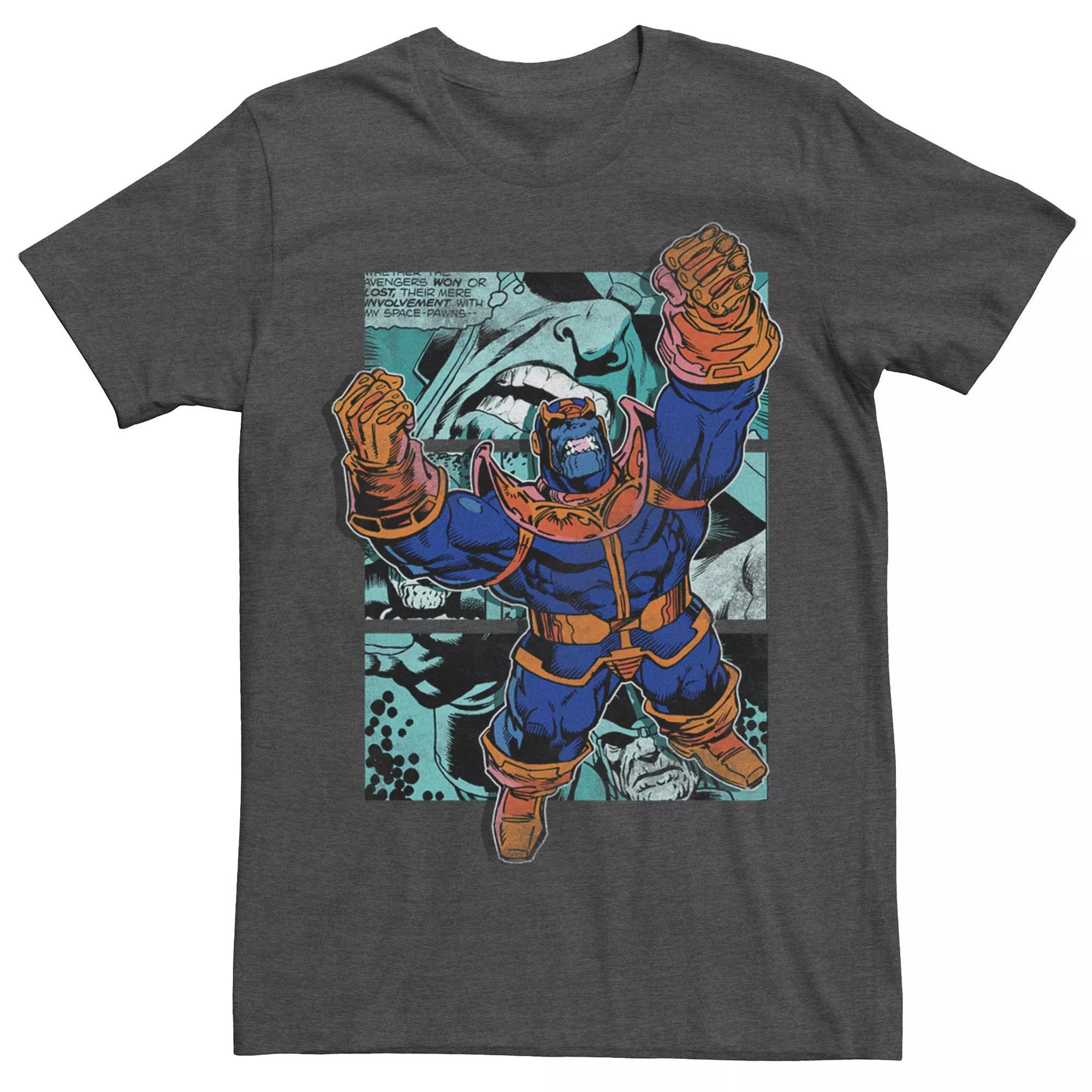 Men's Marvel Thanos Panel Graphic Tee, Size: XL, Grey Heather Product Image