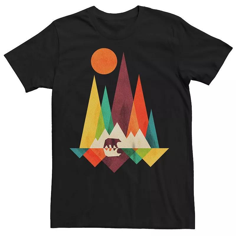 Men's Mountain Bear Abstract Graphic Tee, Size: Medium, Black Product Image