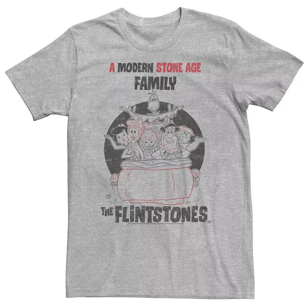 Big & Tall The Flintstones A Modern Stone Age Family Tee, Men's, Size: 3XL Tall, Athletic Grey Product Image