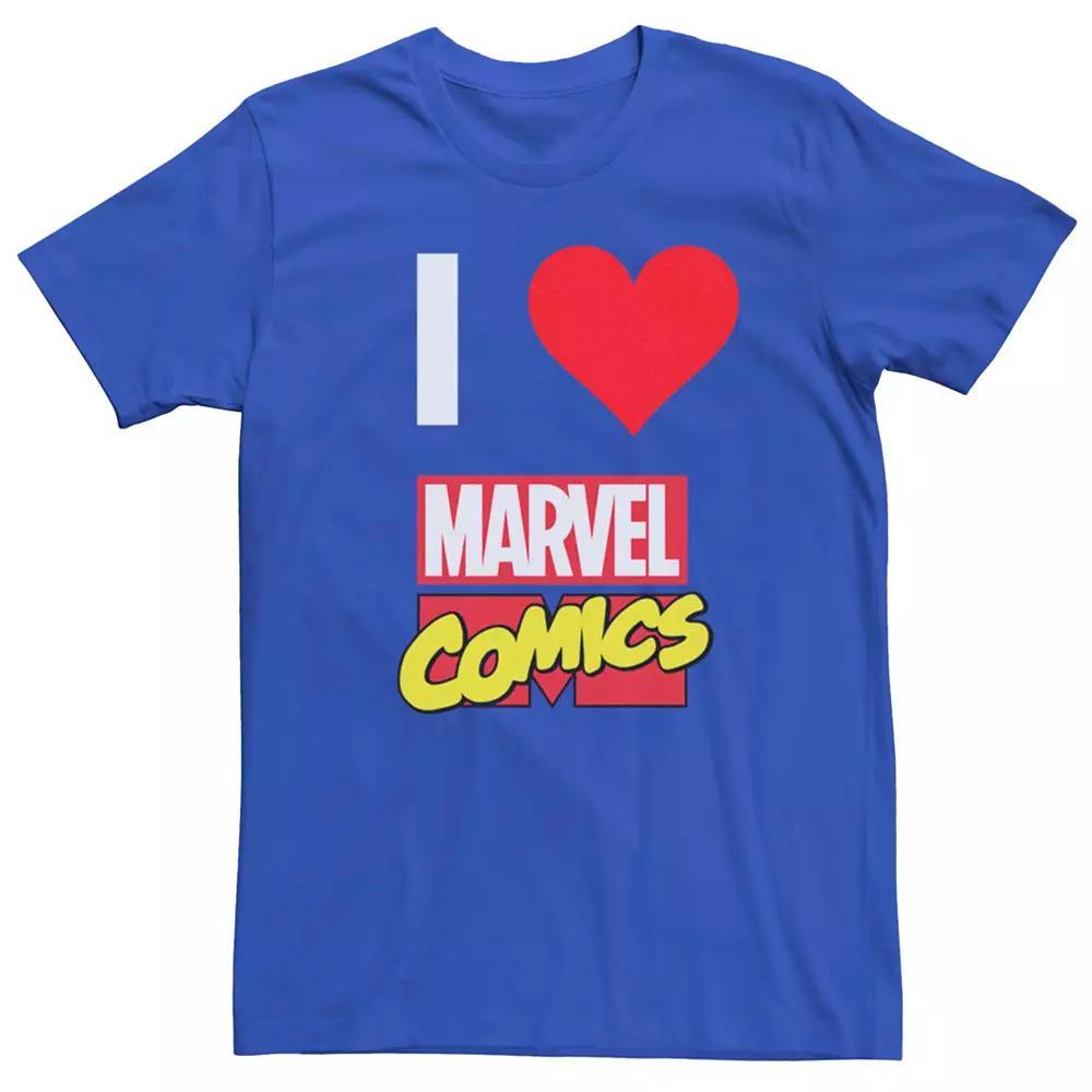 Men's Marvel I Love Marvel Comics Simple Tee, Size: XL, Royal Product Image