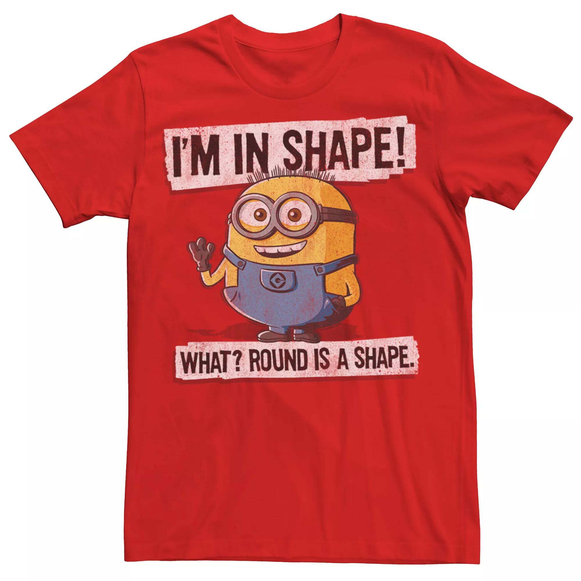 Men's Minions I'm In Shape Tee, Size: Medium, Red Product Image