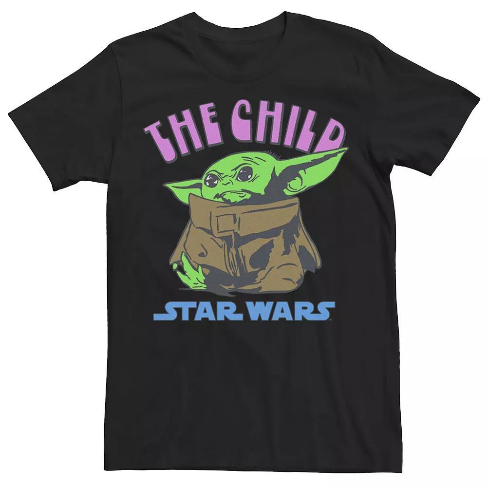 Men's Star Wars The Mandalorian The Child Red Text Portrait Tee, Size: Small, Athletic Grey Product Image