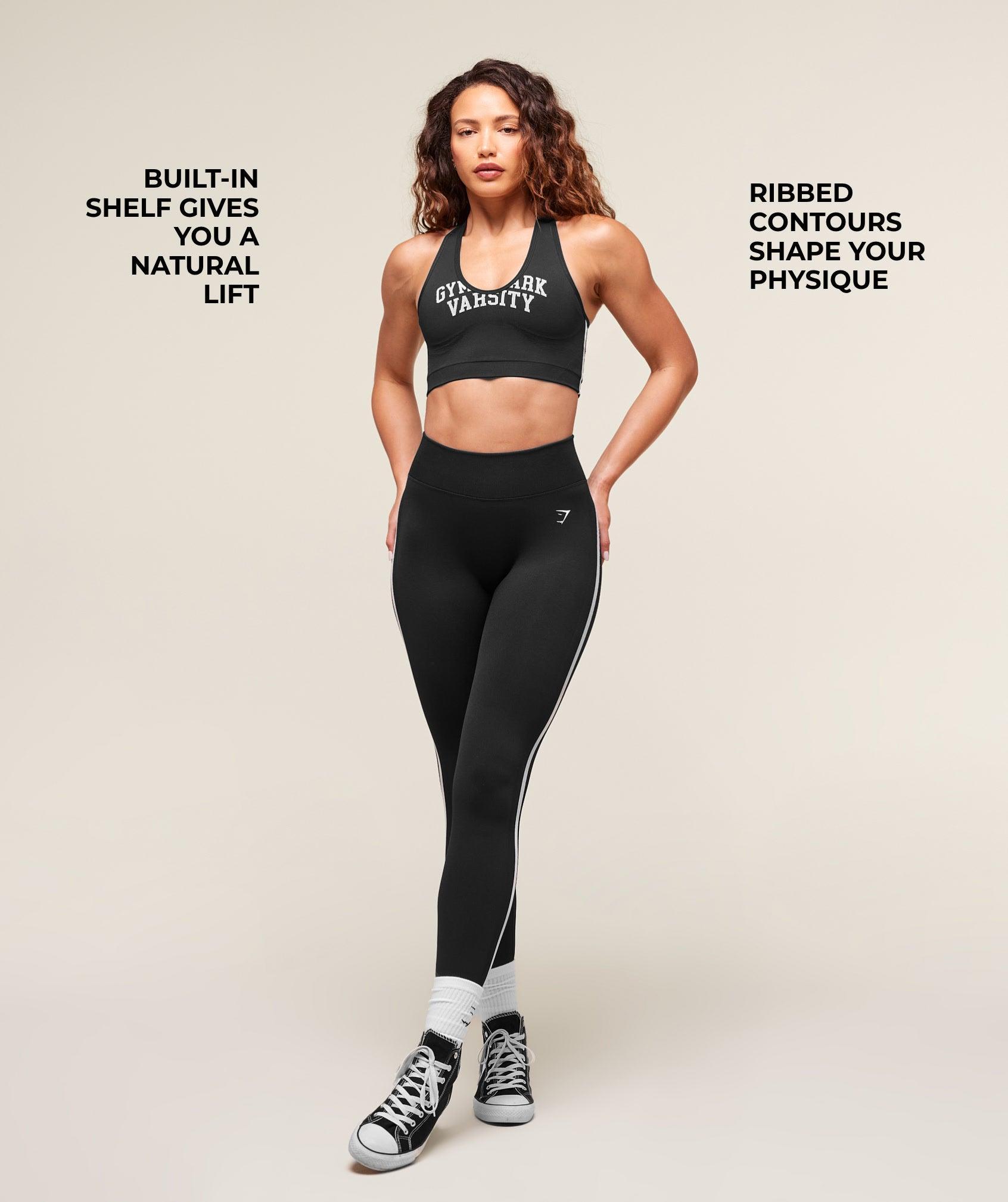 Gymshark Lift Varsity Seamless Tank - Black Female Product Image