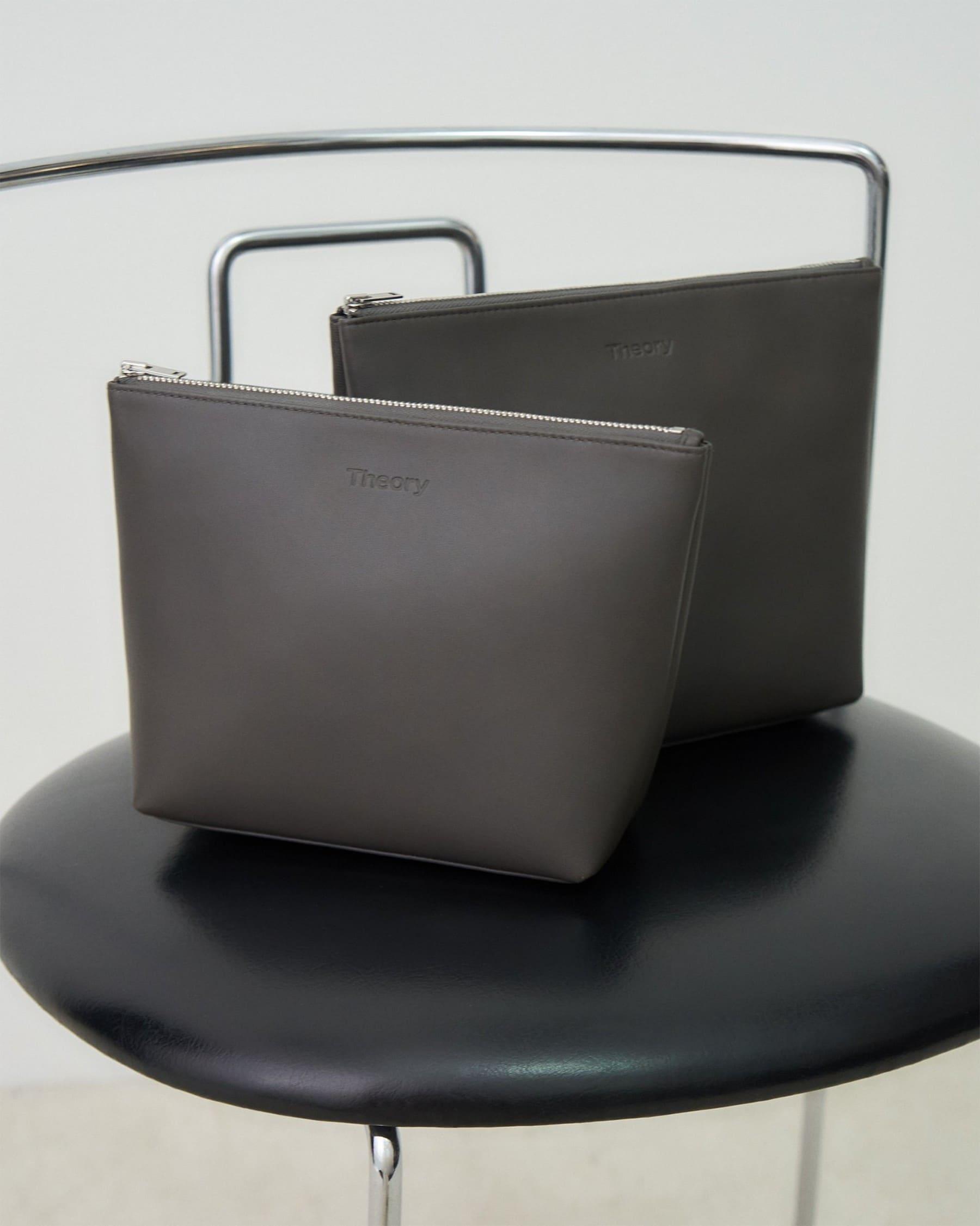 Large Zip Pouch in Leather Product Image