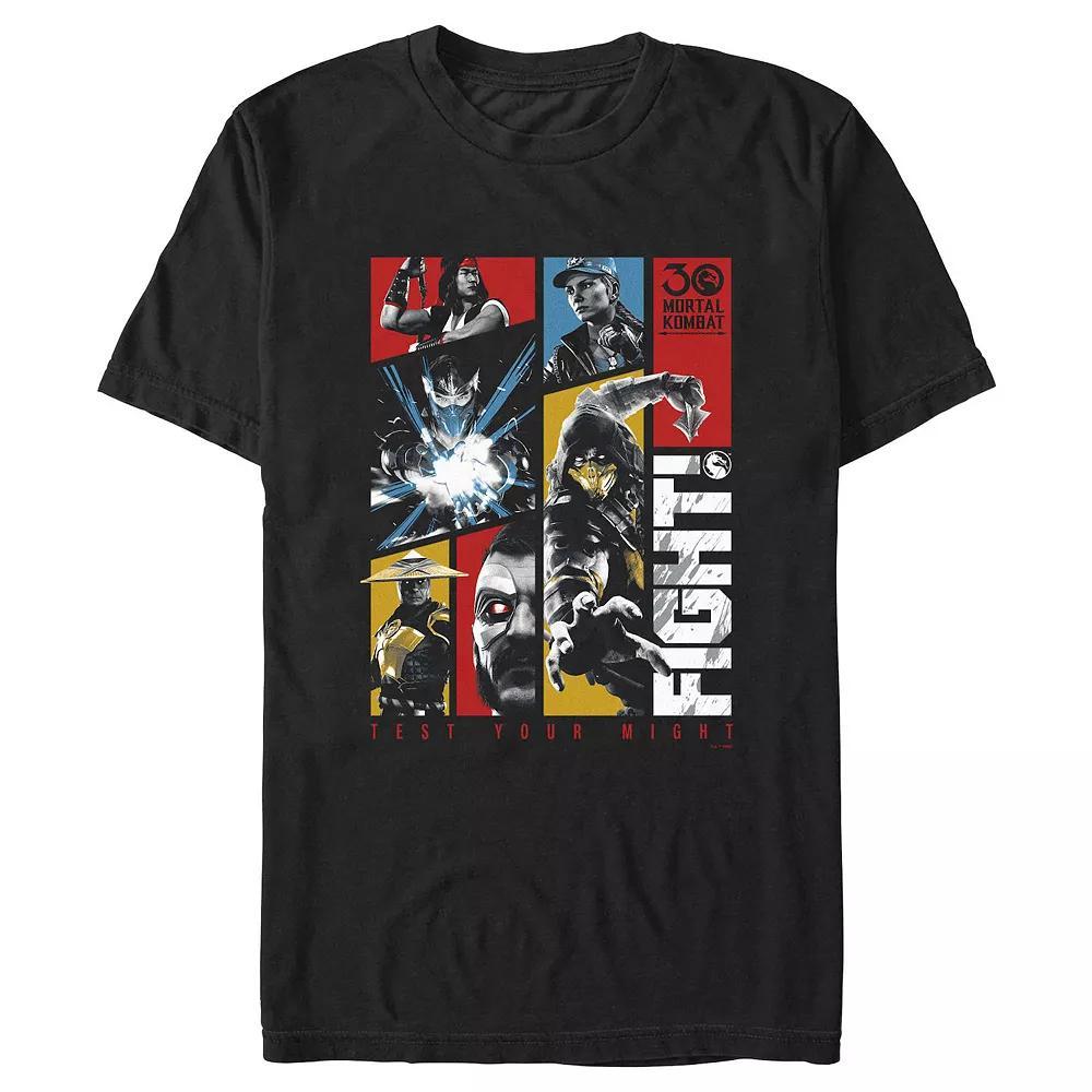 Men's Mortal Kombat Fight Test Your Might Graphic Tee, Size: XXL, Black Product Image
