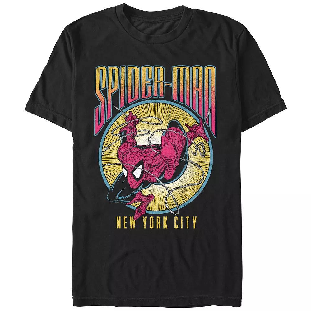 Men's Spider-Man New York City Graphic Tee, Size: XXL, Black Product Image