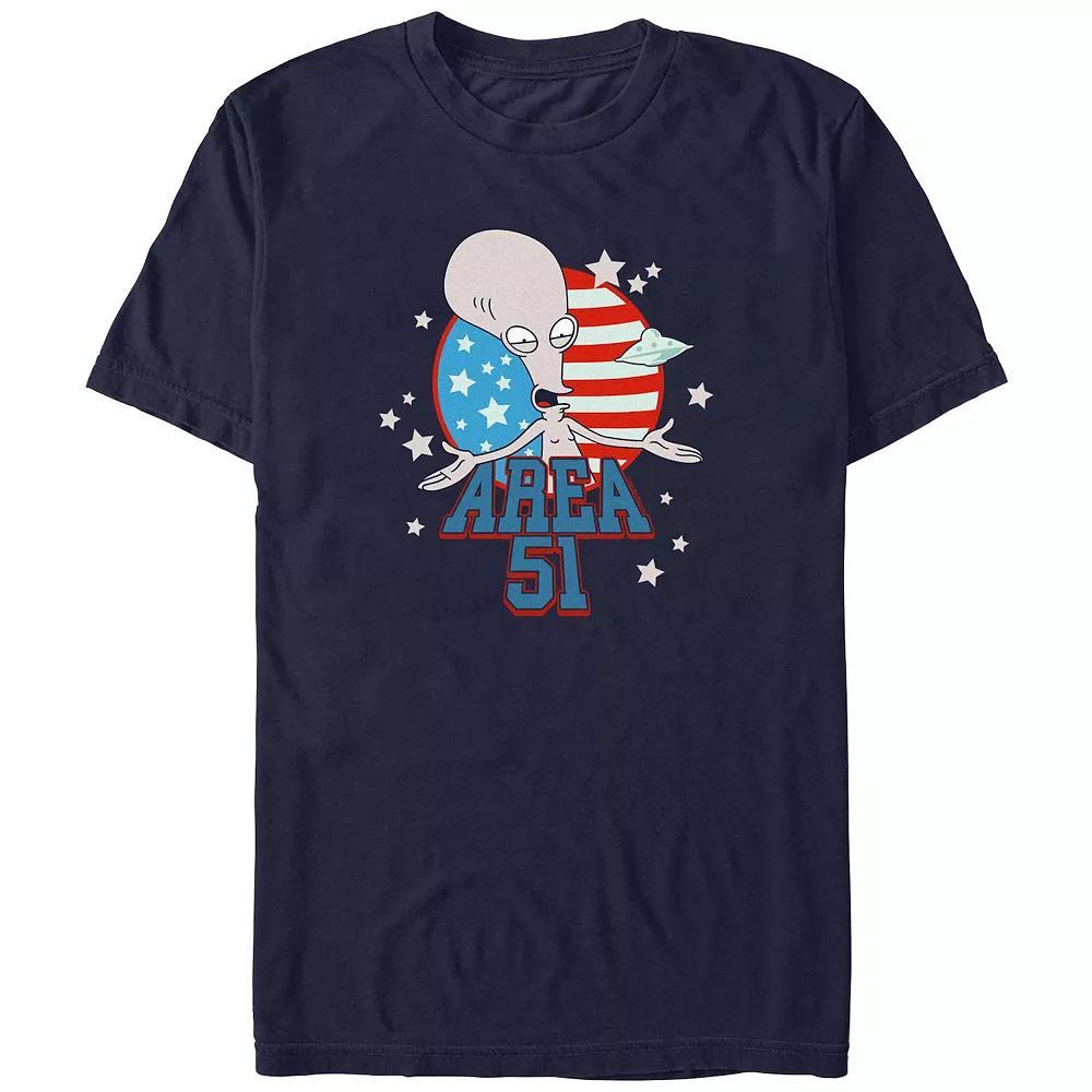 Men's American Dad Area 51 Graphic Tee, Size: Small, Blue Product Image