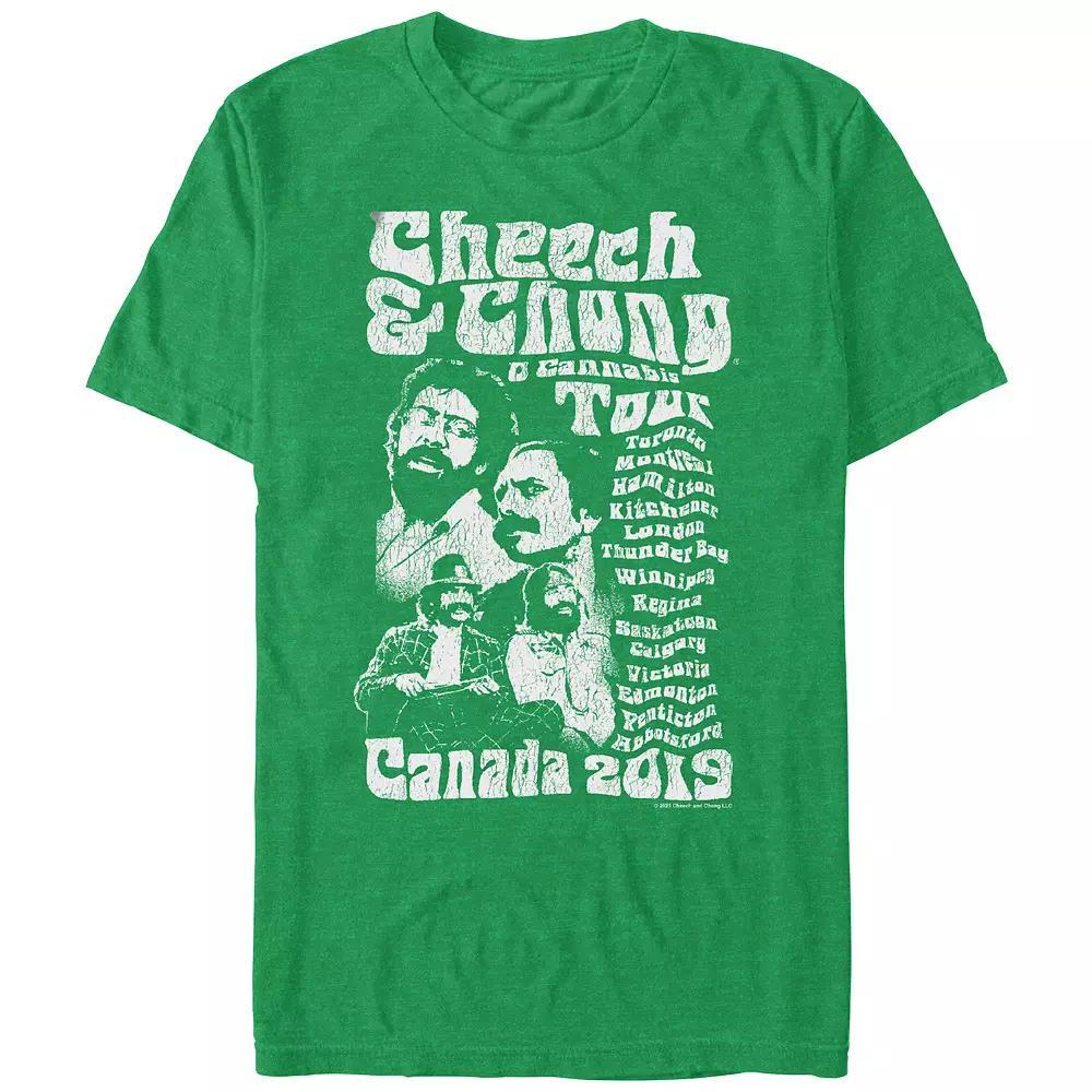 Men's Cheech & Chong Canada Tour Graphic Tee, Size: Small, Kelly Product Image