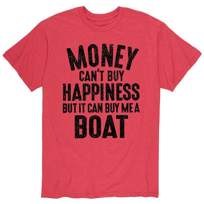 Mens Money Cant Buy Happiness Boat Tee Product Image