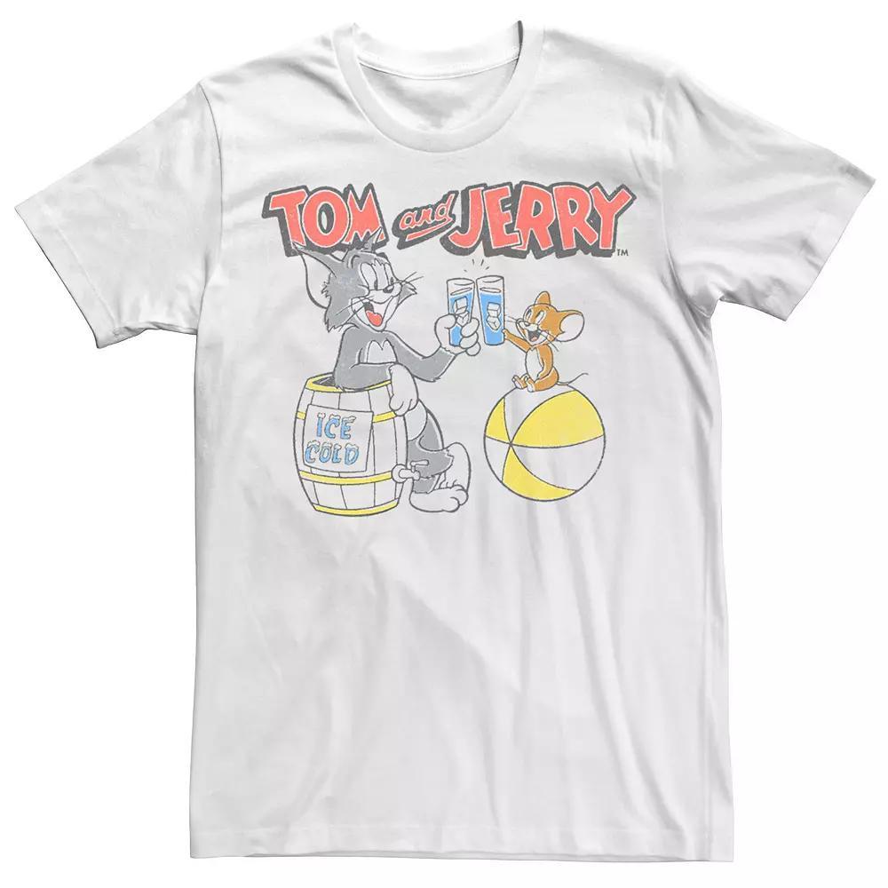 Men's Tom And Jerry Cheers Tee, Size: Large, White Product Image